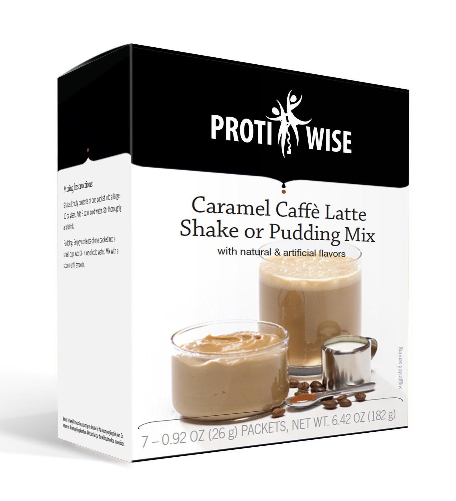 ProtiWise Caramel Caffe Latte Meal Replacement Shake - High Protein 15g Gluten Free 100 Calories Low Sugar Low Carb KETO Friendly (7 Boxes) - Ideal for Weight Loss - Buy Online on GoSupps.com