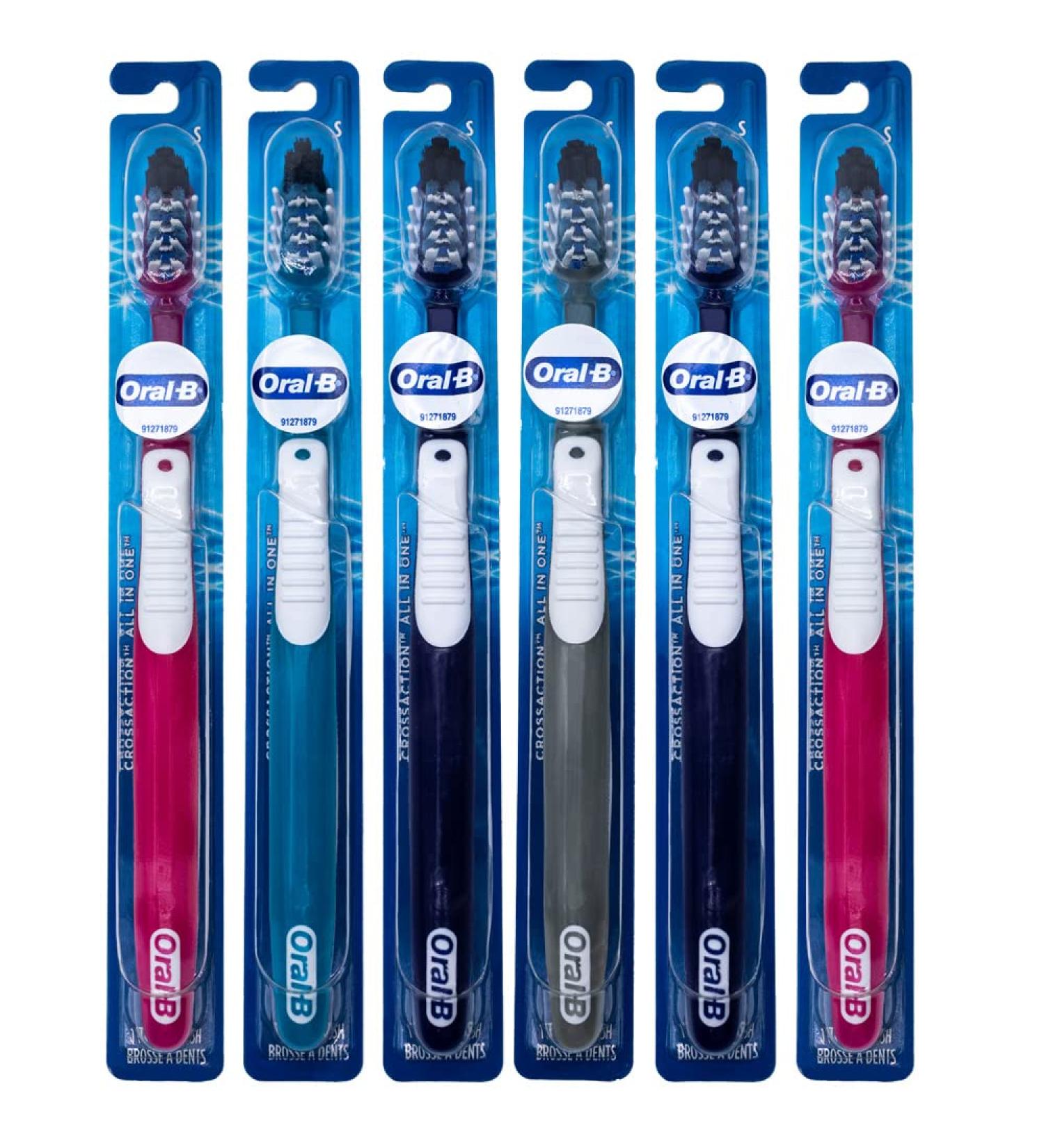 Oral-B Pro-Health CrossAction Toothbrush 35 Soft - Pack of 6 (Colors Vary) - Buy Online on GoSupps.com