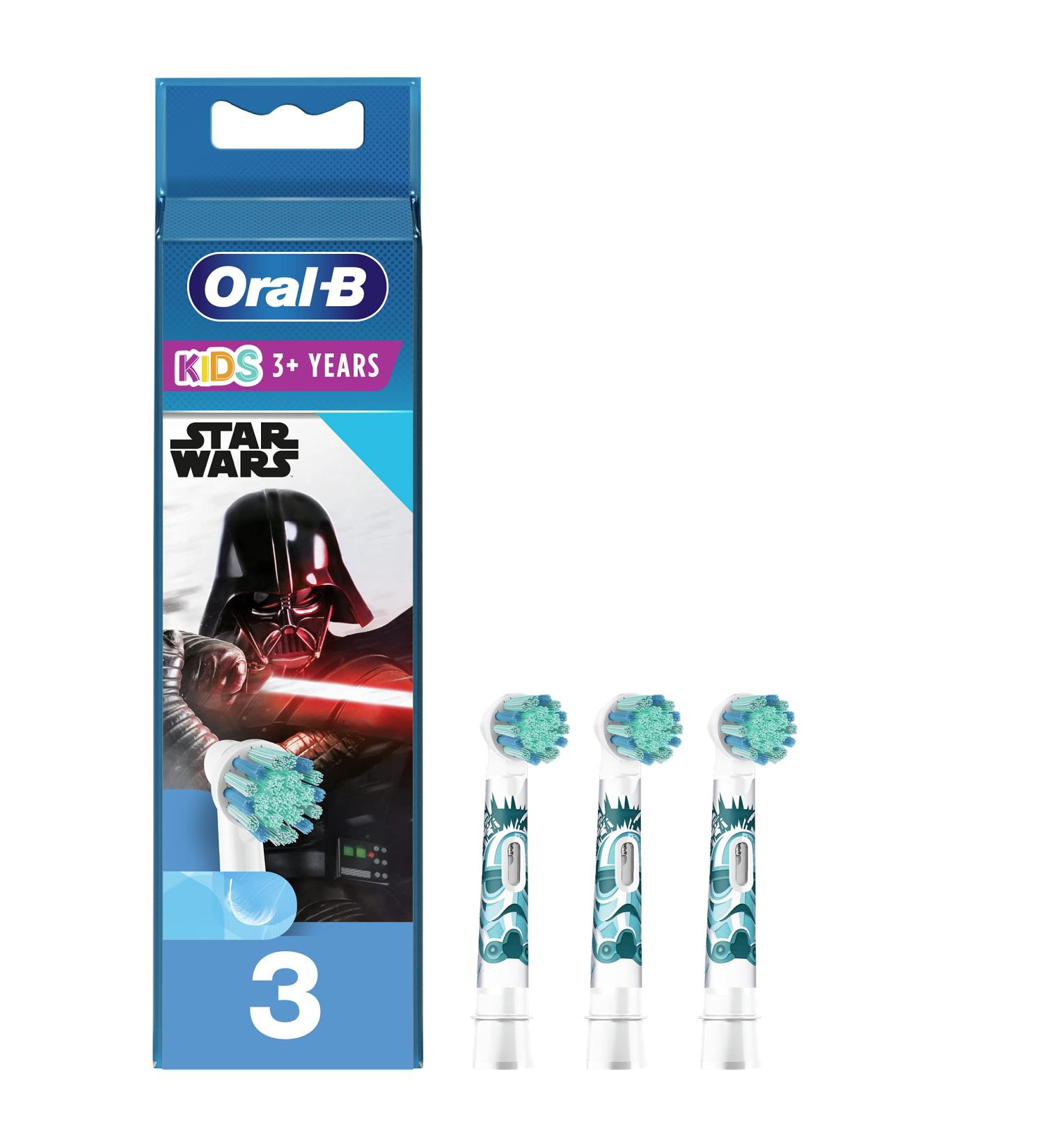 Oral-B Star Wars Kids Toothbrush Head Replacement Pack of 3 - Buy Online on GoSupps.com