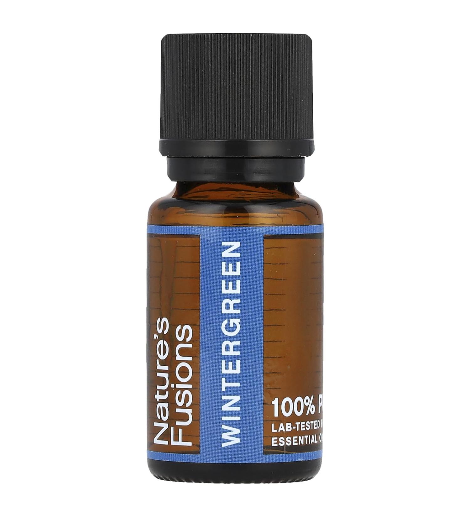 Nature s Fusions Wintergreen Essential Oil 100% Pure and Natural Essential Oil Aromatherapy and Topical Oils 15 Milliliters