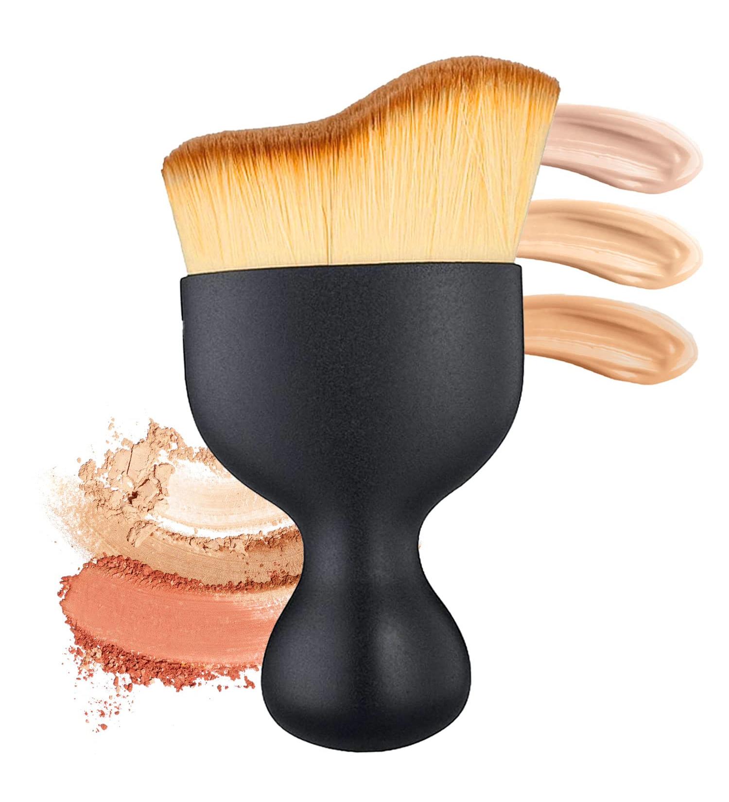 Tanning and Makeup Brush Angled Flat Foundation Brush Fake Tan Brush Contouring Brush Blush Brush for Liquid Foundation Cream or Cosmetics - Buy Online on GoSupps.com