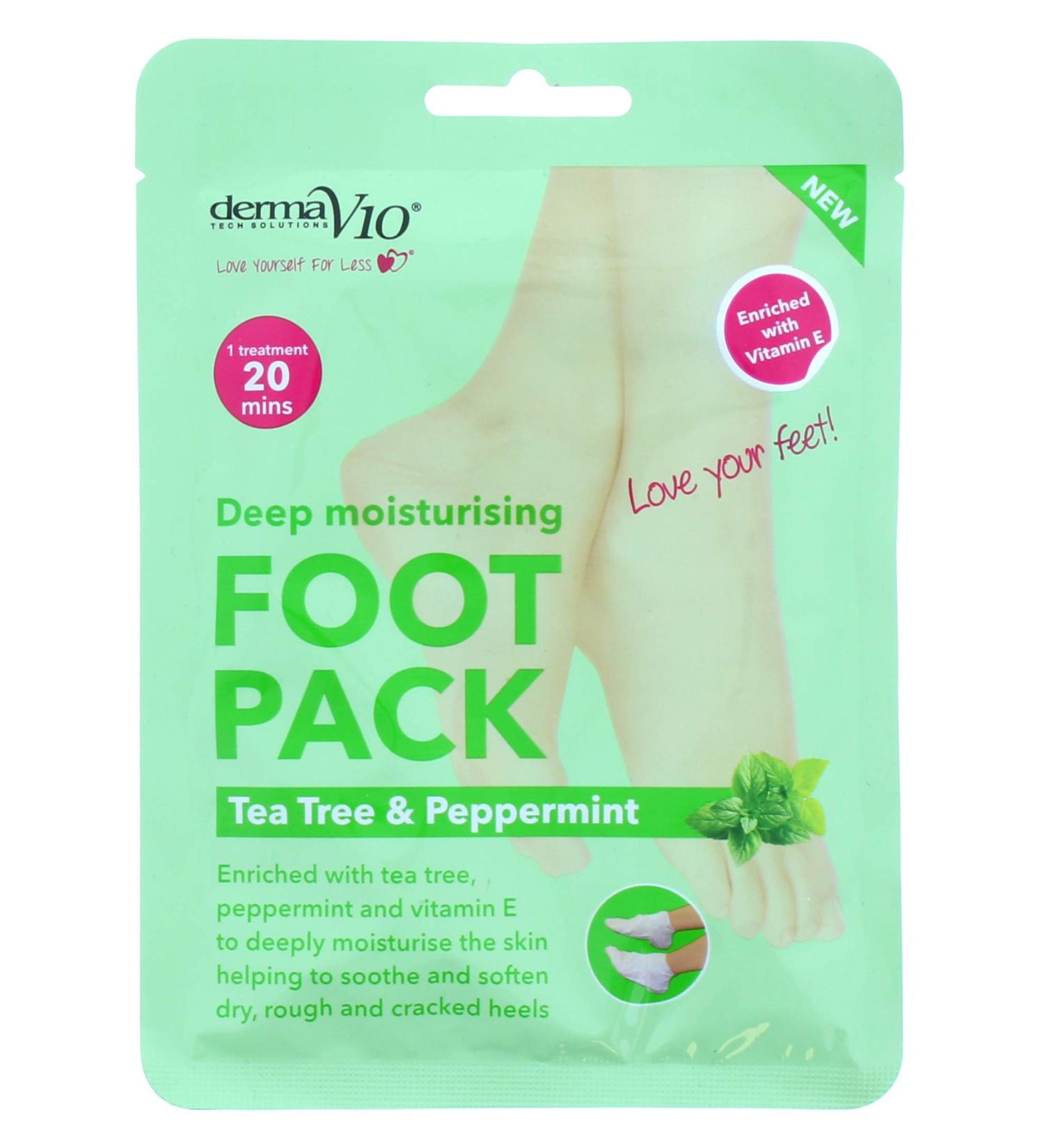 Derma V10 Moisturising Foot Pack T/Tree