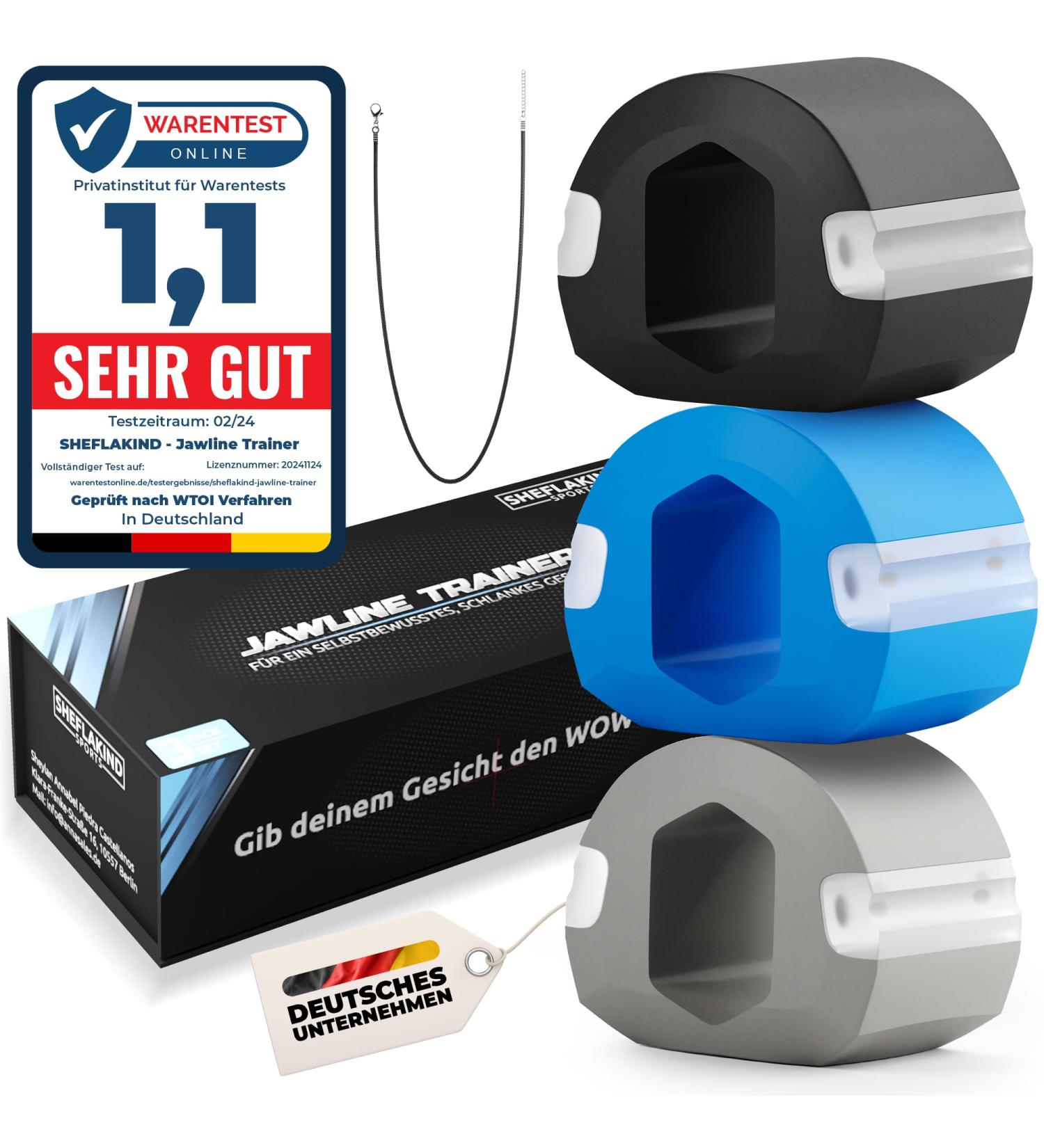 Sheflakind Jawline Trainer - Optimize Your Jawline & Reduce Double Chin | Includes Practice Book for Men & Women - Buy Online on GoSupps.com