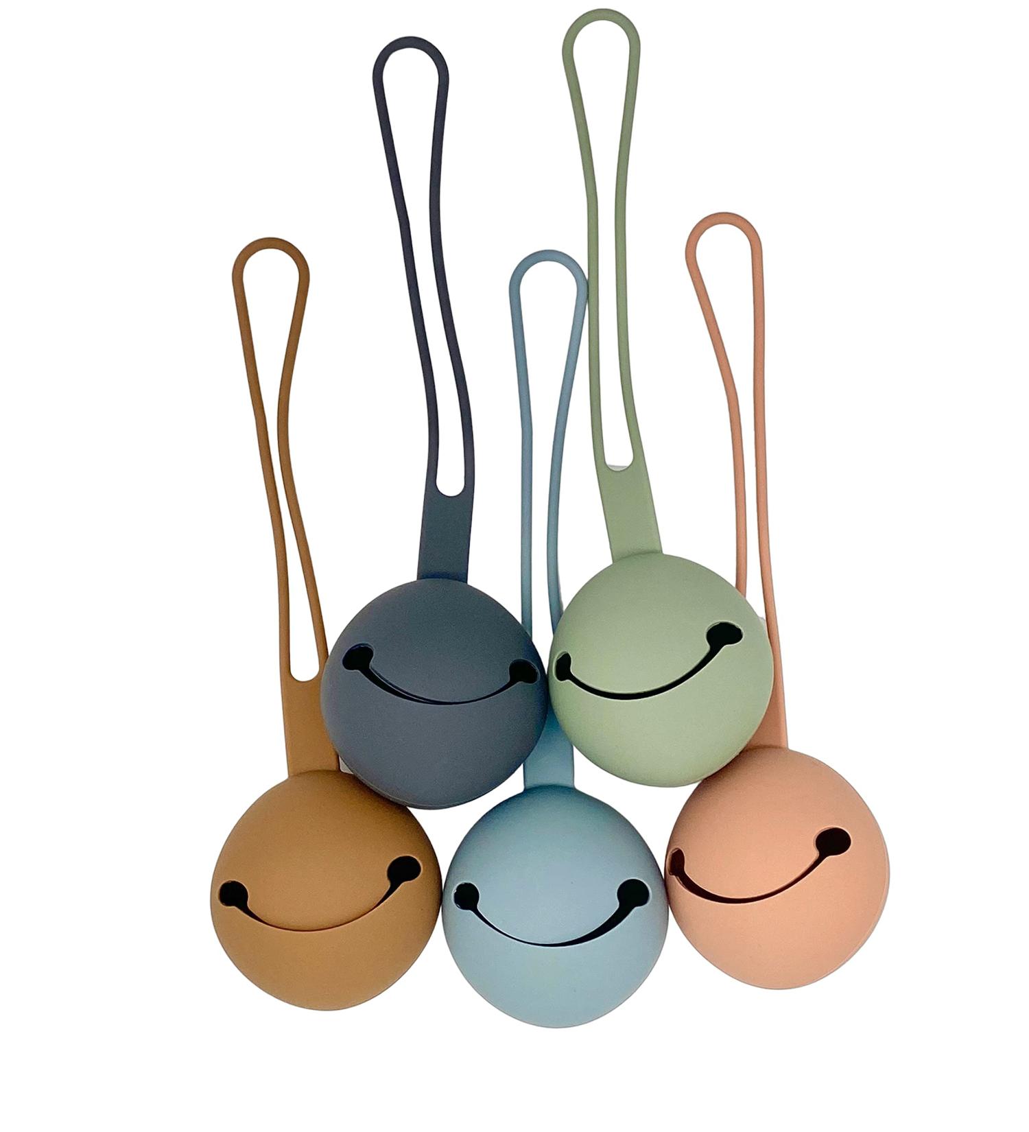 Blumie Silicone Travel Case for Pacifiers Stylish Stone Grey Storage Box for Baby Essentials | Shop Internationally - Buy Online on GoSupps.com