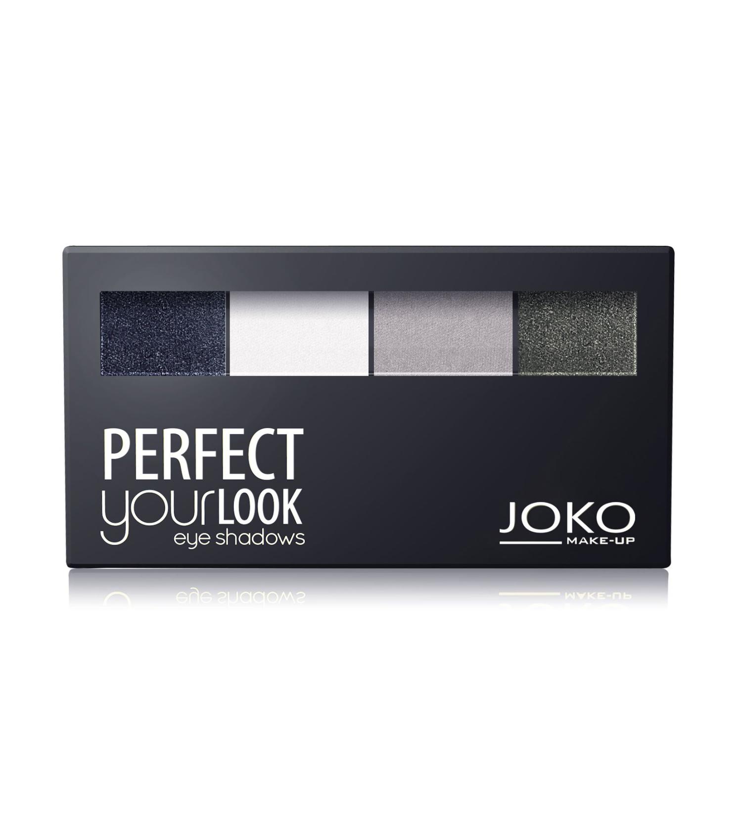 Quattro Eyeshadow Palette - 400 Midnight Blue/White/Grey/Dark Grey - Joko