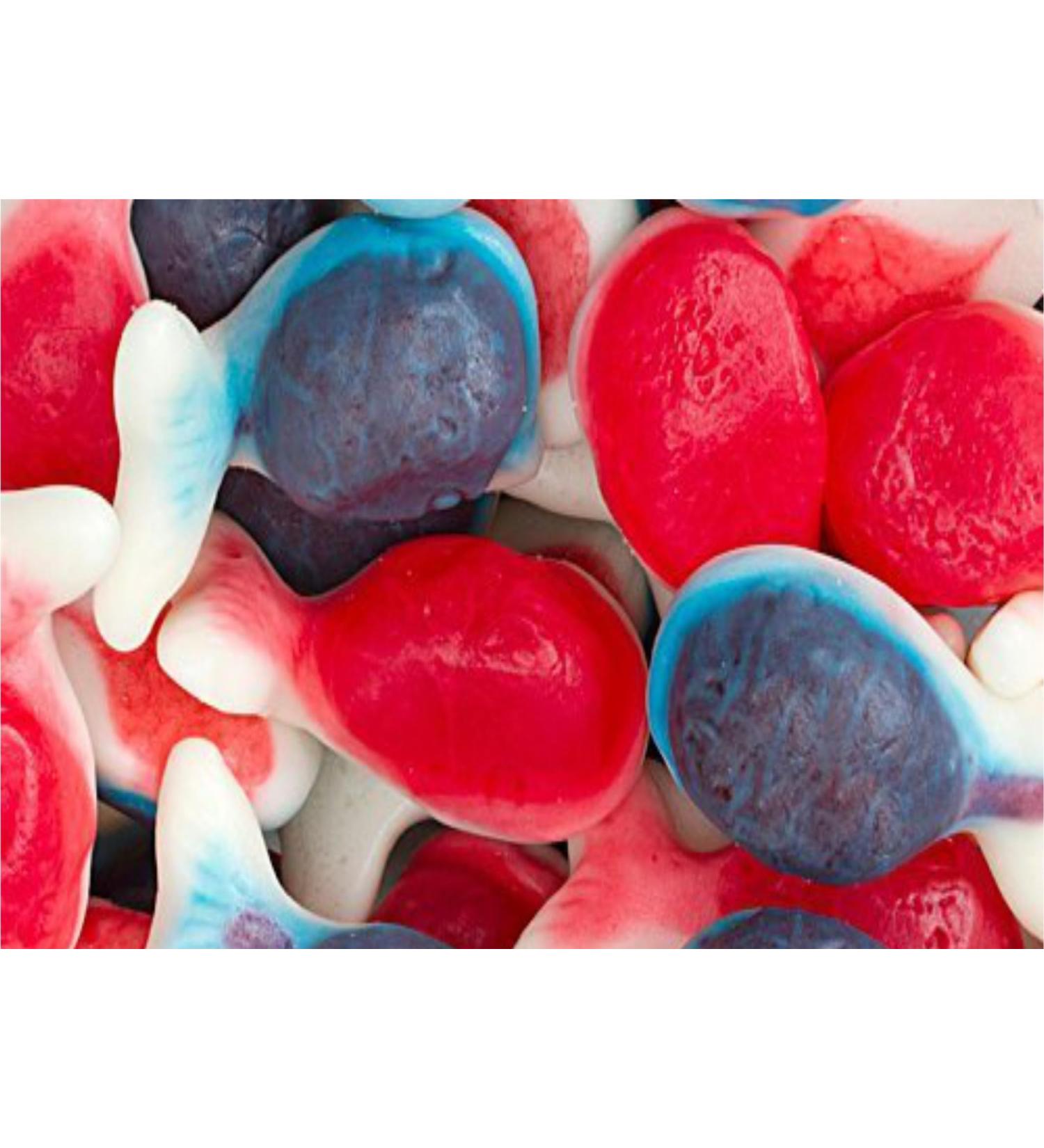 1kg Jelly Filled Whales Candy Pick & Mix Sweets Mixed Assortment Selection Resealable Pouch Share Bag