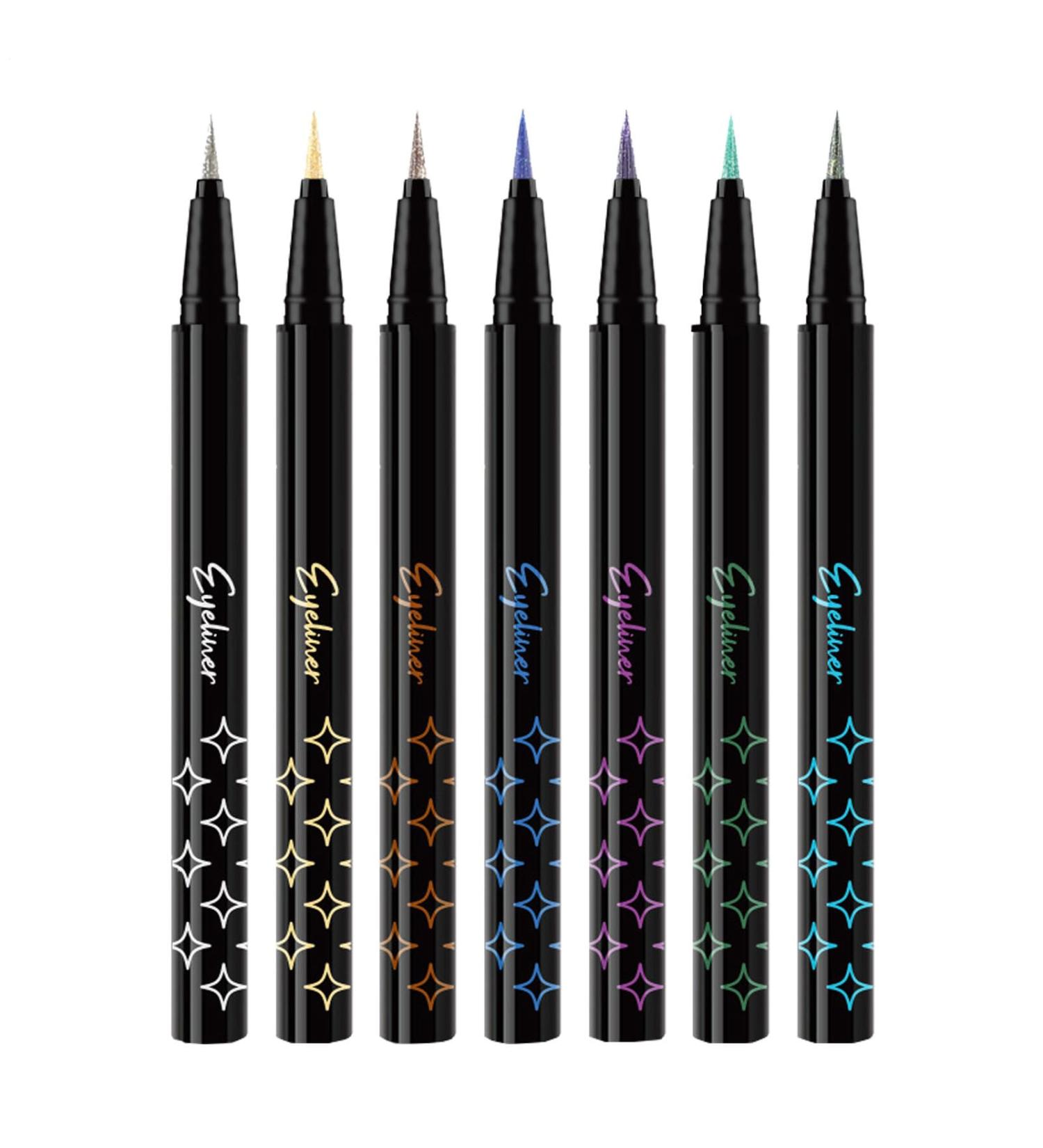  G n rique Eyeshadow Pencil Shimmering Eyeliner Colored Pearlescent Pencil Long-Lasting Makeup | Set of 7 Eyebrow Pencils and Glitter Eyeliner for Home Events and Travel - Buy Online on GoSupps.com