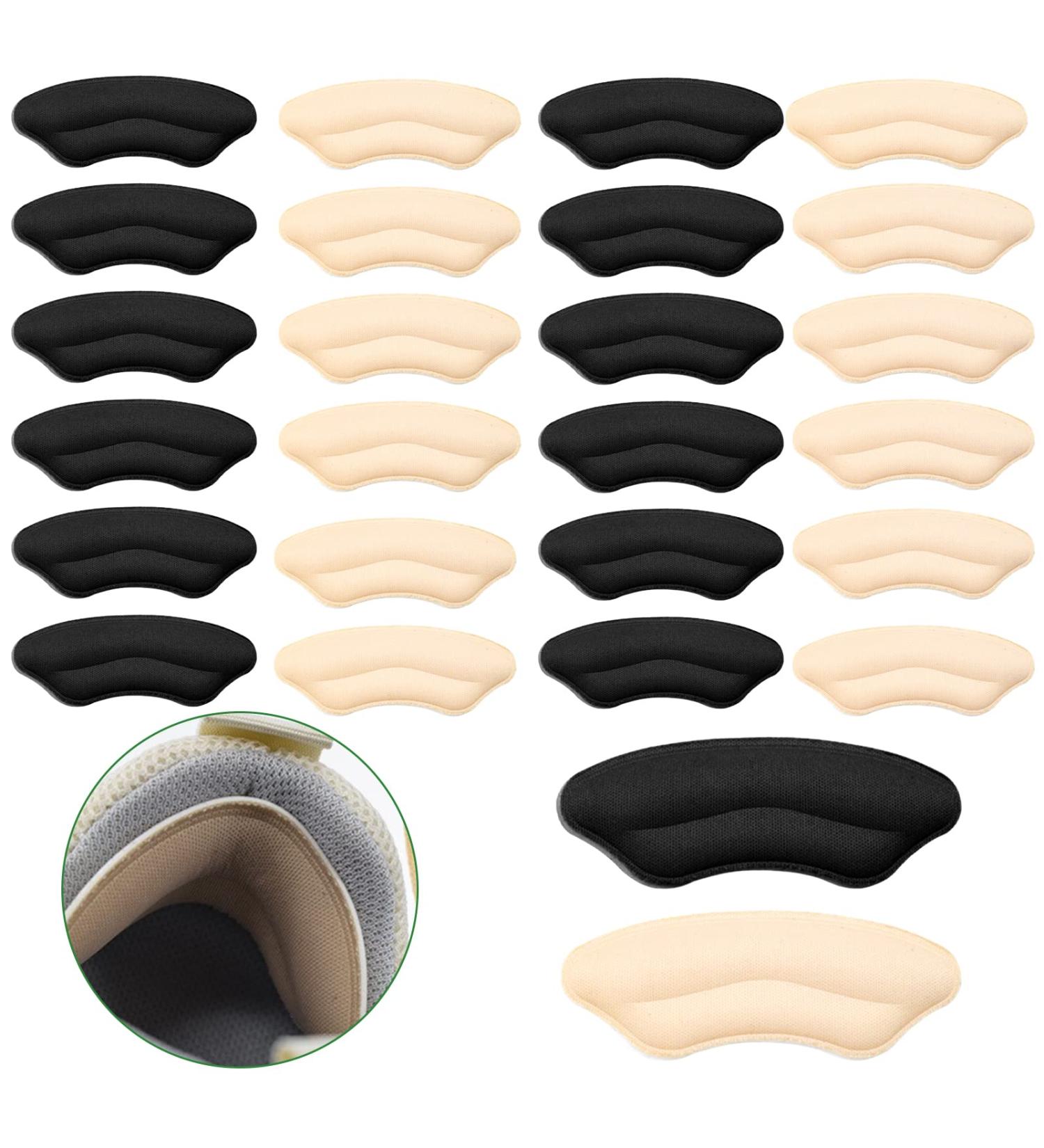 12 Pair Heel Cushion Protectors for Loose Shoes - Anti-Slip Inserts for Women and Men - Self-Adhesive Pads for Comfort and Blister Prevention - Buy Online on GoSupps.com