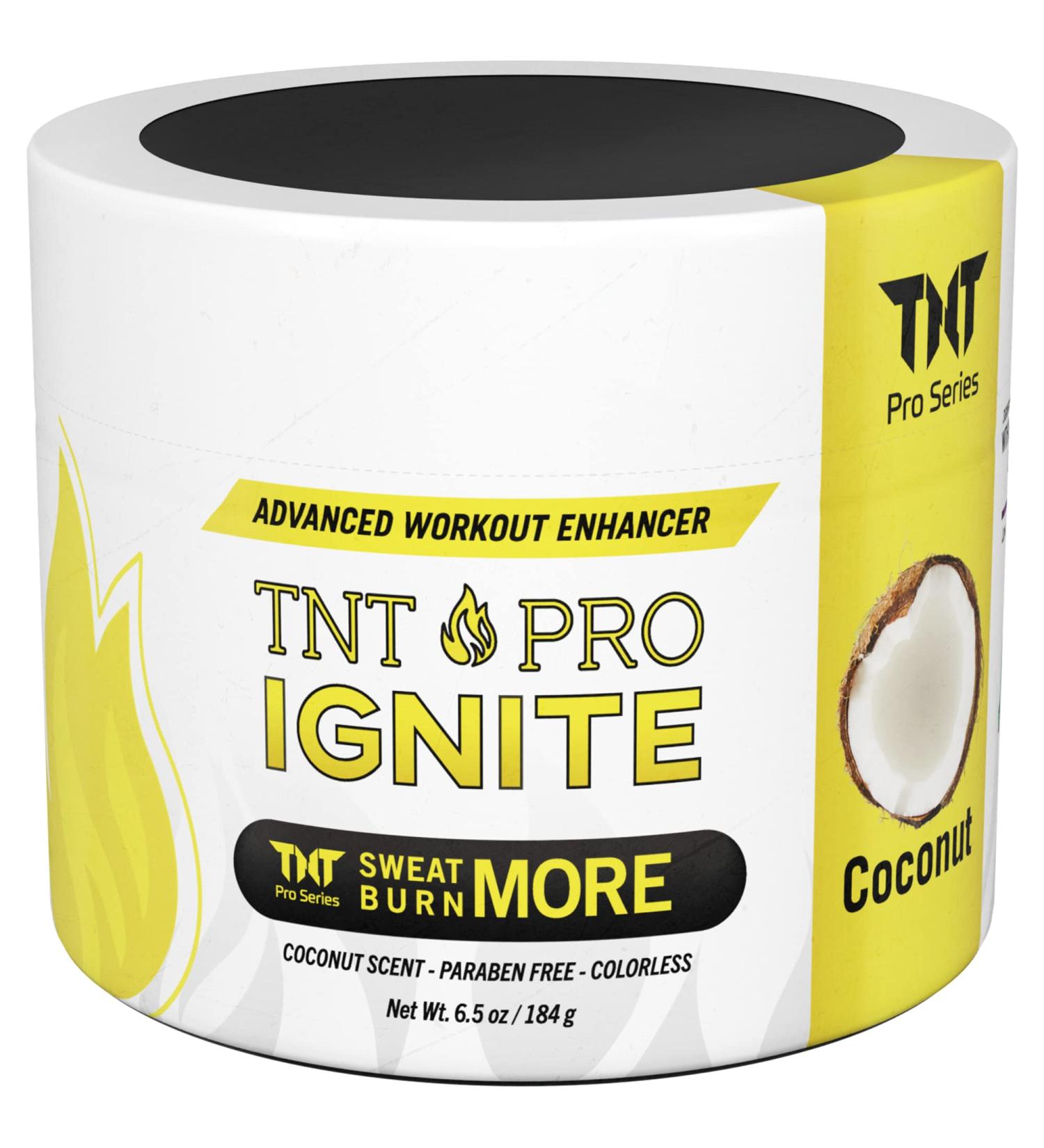 Sweat & Slimming Cream with Coconut Oil - Fat Burner & Workout Enhancer for Stomach Weight Loss - TNT Pro Ignite 6.5 oz - Buy Online on GoSupps.com