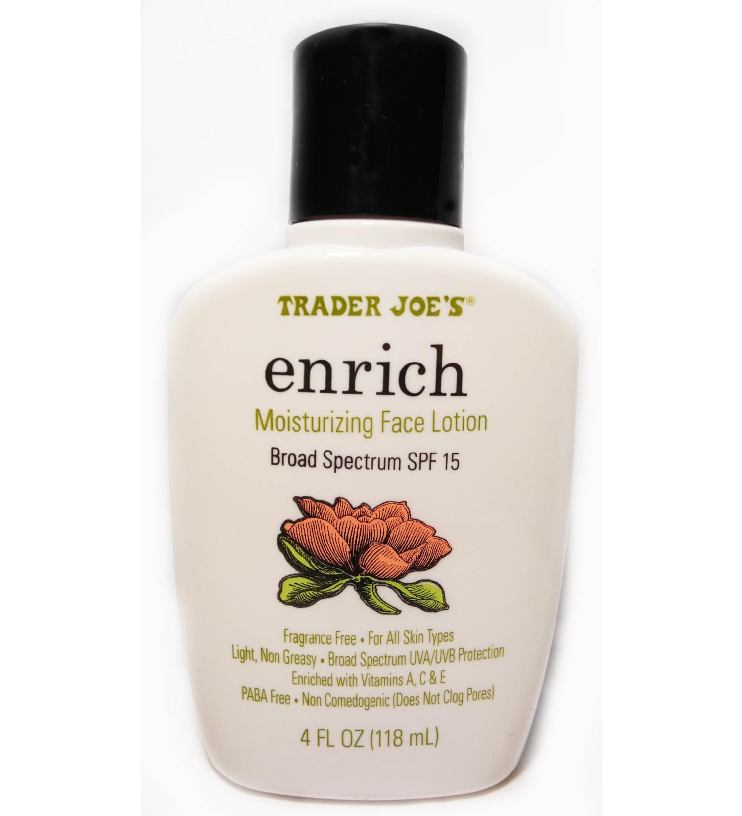 Trader Joe's Enrich Moisturizing Face Lotion Broad Spectrum SPF 15