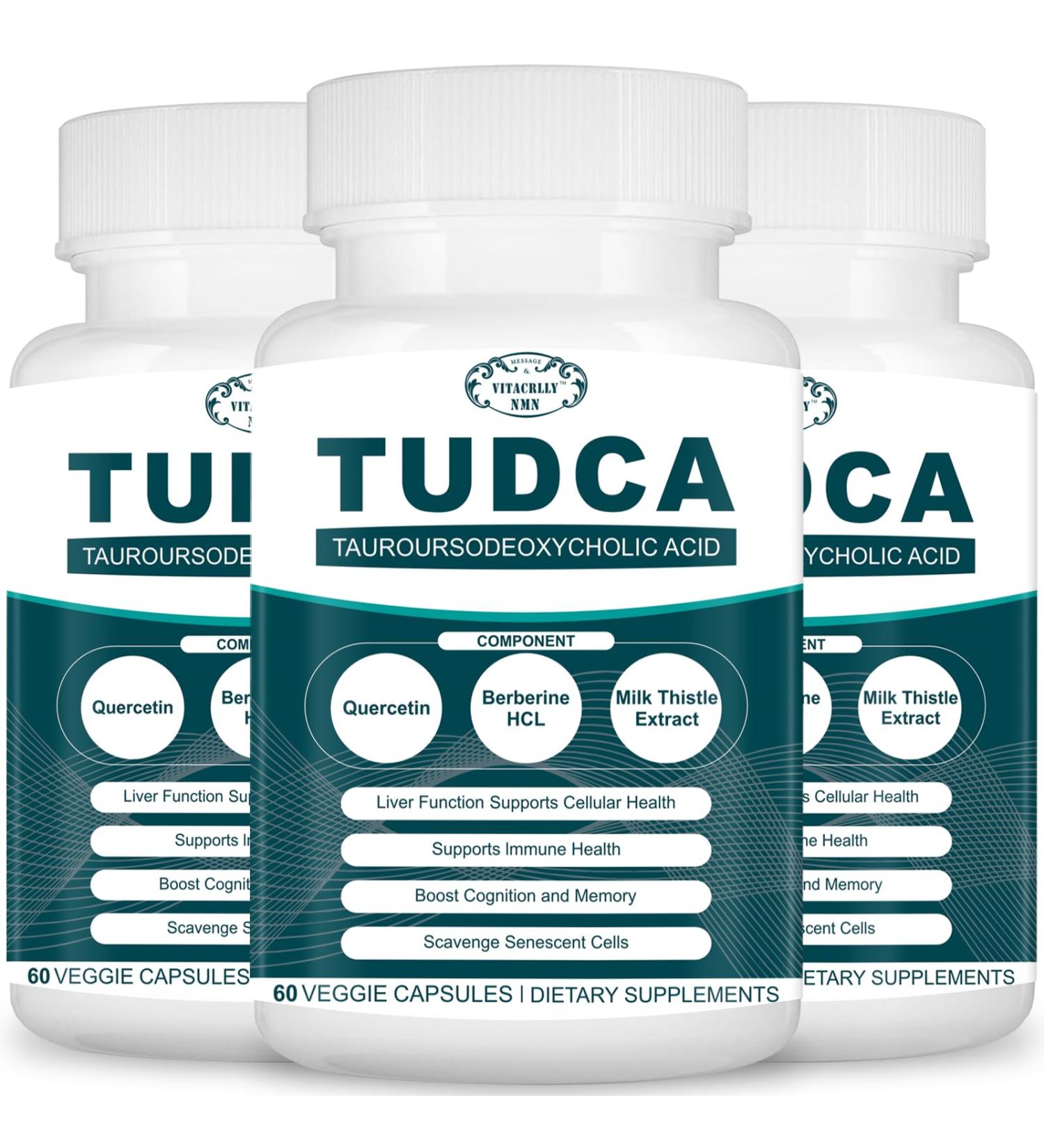 VITACRLLYNMN 2200MG TUDCA Liver Supplements - Bile Salts Supplement Complex for Liver Detox & Cleanse Gallbladder Cleanse Digestive Health 180 Capsules - Buy Online on GoSupps.com