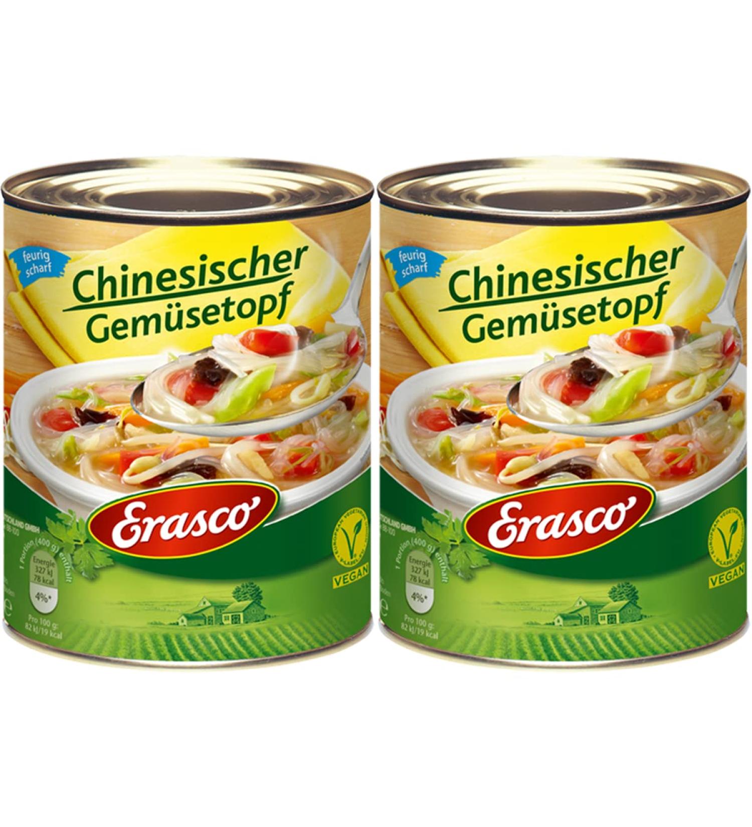  n.v. Erasco 800 g Chinese Vegetable Pots with Lots of Delicious Vegetables (Pack of 2) - Buy Online on GoSupps.com