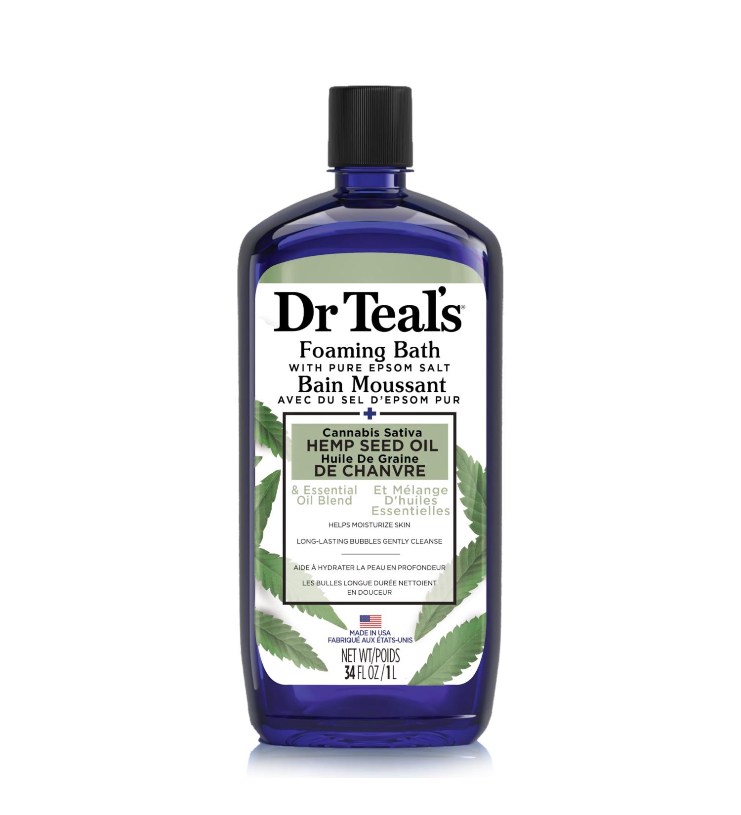 Dr Teal's Hemp Seed Oil Foaming Bath - Relax and Rejuvenate - Buy Online on GoSupps.com
