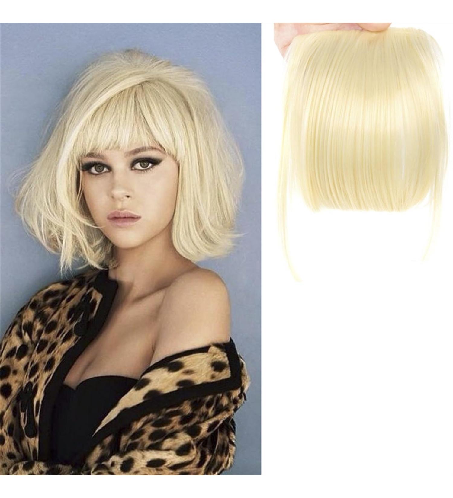Bangs Hair Clip Clip in Bangs Synthetic Fake Blunt Hair Bangs Hair Extension Neat Front Fake Fringe Natural False Hairpiece for Women Hairpieces (Color : 613 Size : 6inches) 6inches 613 - Buy Online on GoSupps.com