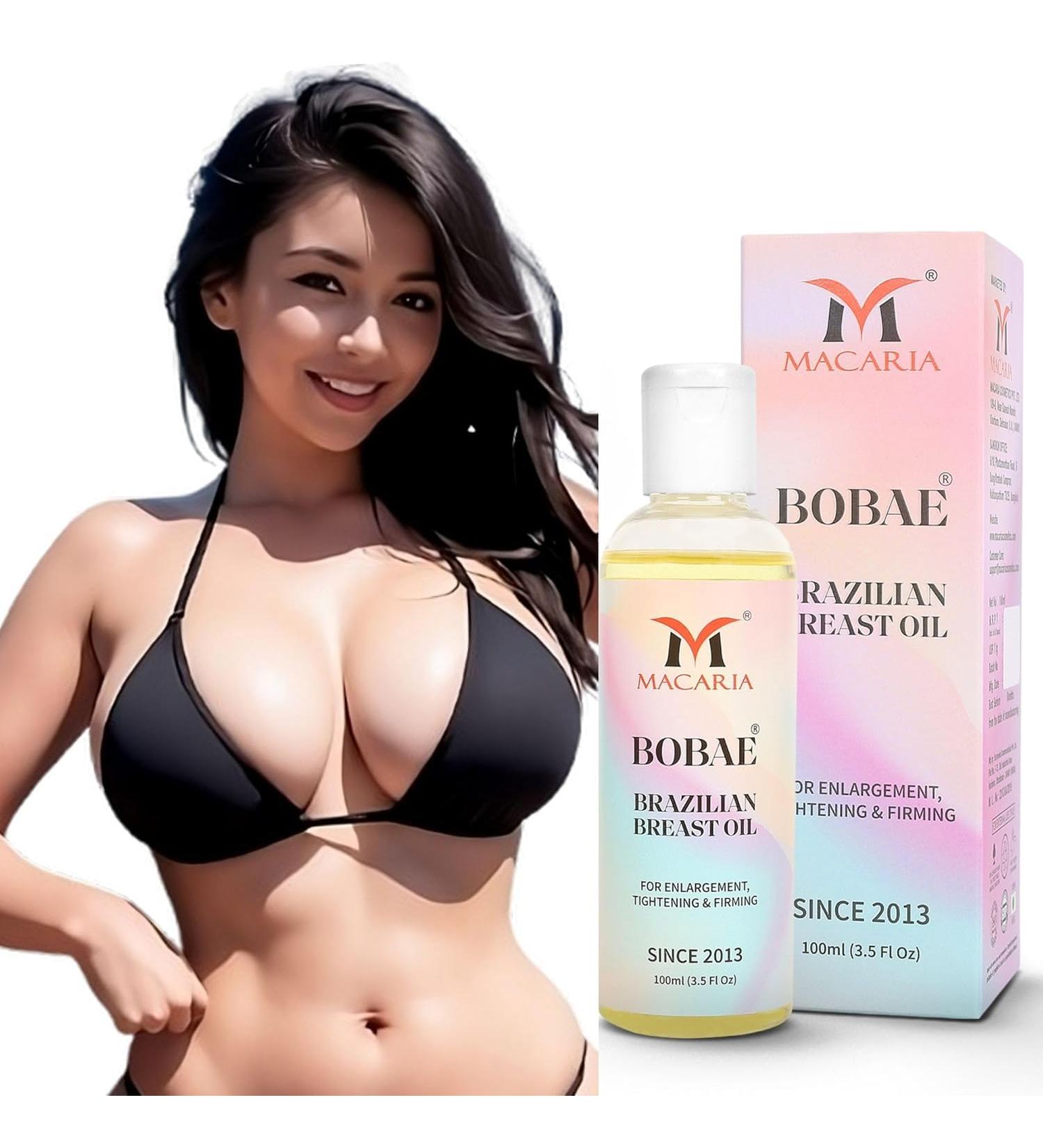 MACARIA Bobae Brazilian Boobs Breast Bust Enhancement Enlargement tightening Firming Oil For women Bigger breast Size fast Growth Shaggy bust cream for girls - Buy Online on GoSupps.com