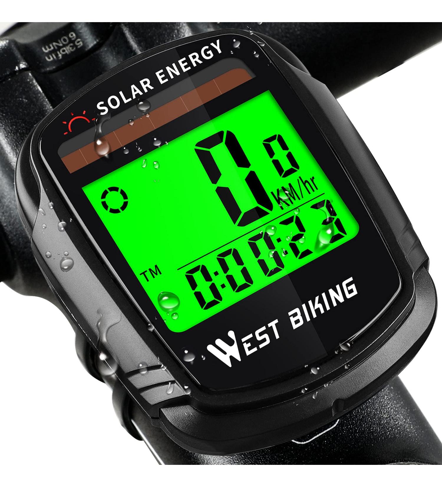 Buy ICOCOPO Solar-Powered Wireless Bicycle Computer - Waterproof LCD Backlight Multifunctional Tacho & Mileage Counter for Ultimate Cycling Performance - Buy Online on GoSupps.com