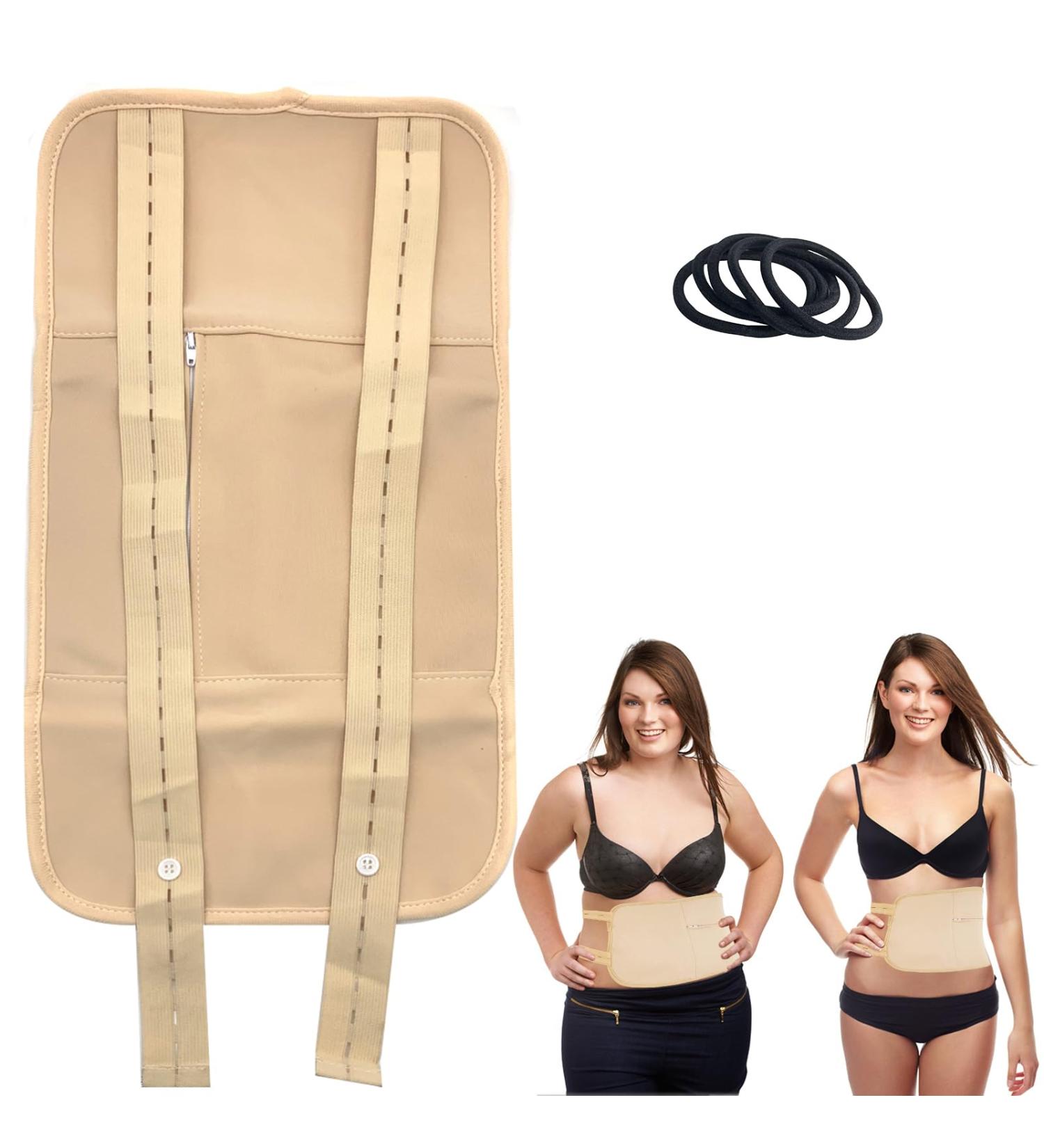 Adjustable Organic Castor Oil Pack Wrap Kit - Reusable Khaki with Zipper Bag | Perfect for Natural Wellness - Buy Online on GoSupps.com
