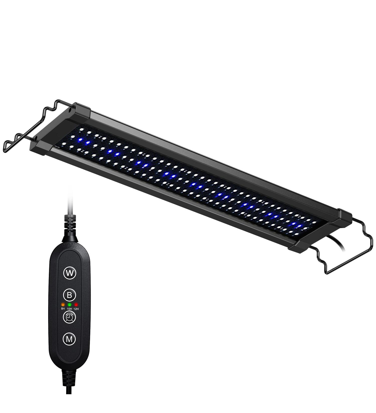 NICREW ClassicLED Gen 2 Aquarium Light, Dimmable 2-Channel Control, High Output 15W, 18-24 Inch Size, White and Blue LEDs - Buy Online on GoSupps.com