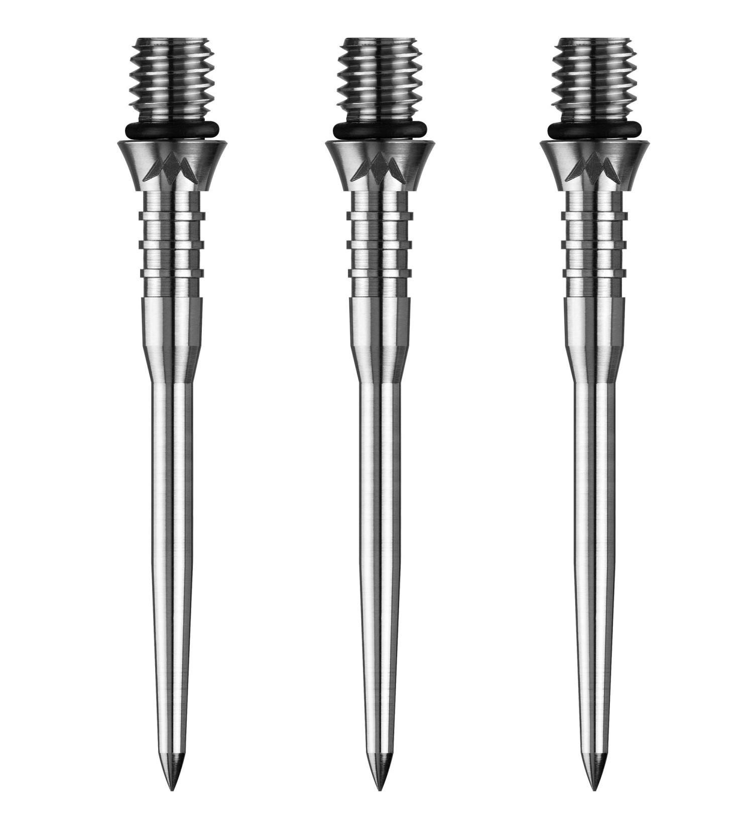 34mm Dart Conversion Points Mission Titan Pro Titanium Converts Soft Tip To Steel Silver Grooved