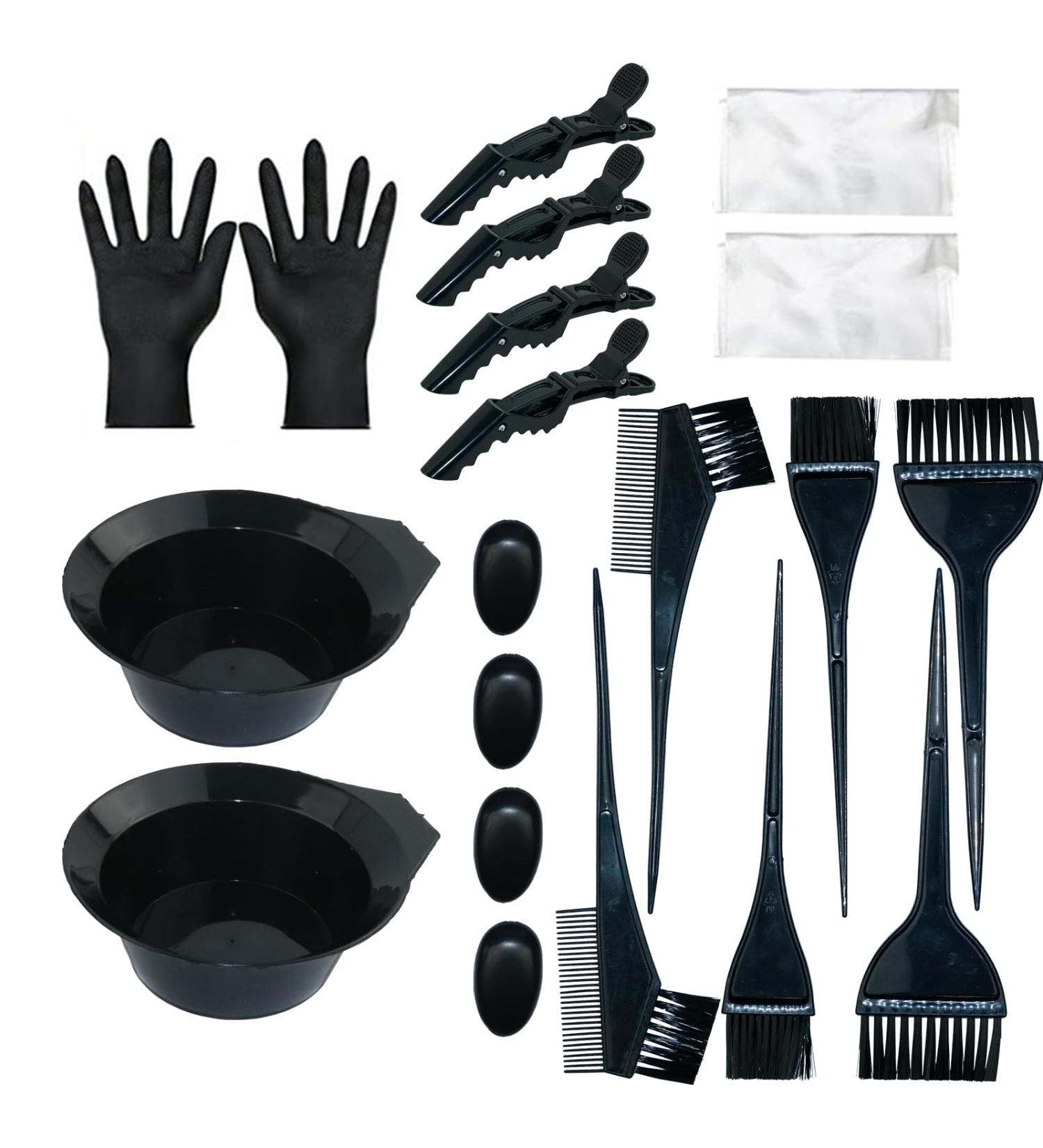 20Pcs Tools for Hair Colouring Kit Hair Dying Tools Kit DIY Beauty Salon Hair Bleaching Tools Kit Hair Dye Bowl and Brush Kit including Mixing Bowl Ear Cover Hair Shawl Gloves Hair Clips - Buy Online on GoSupps.com