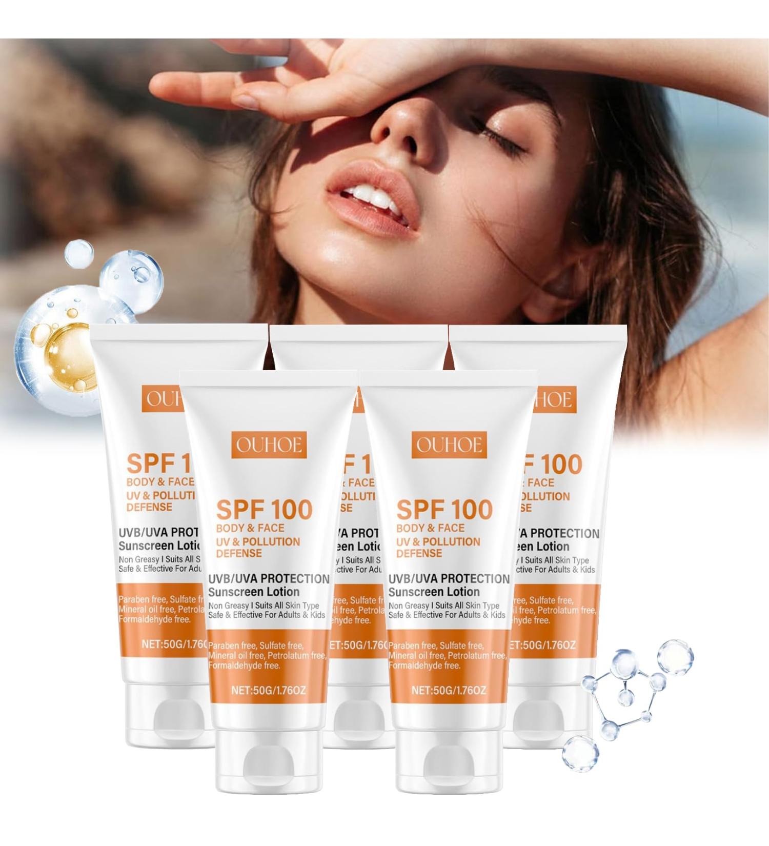  Orgrul Pack of 5 sunscreens SPF 100 UVA/UVB protection moisturizing anti-aging 50g - Buy Online on GoSupps.com