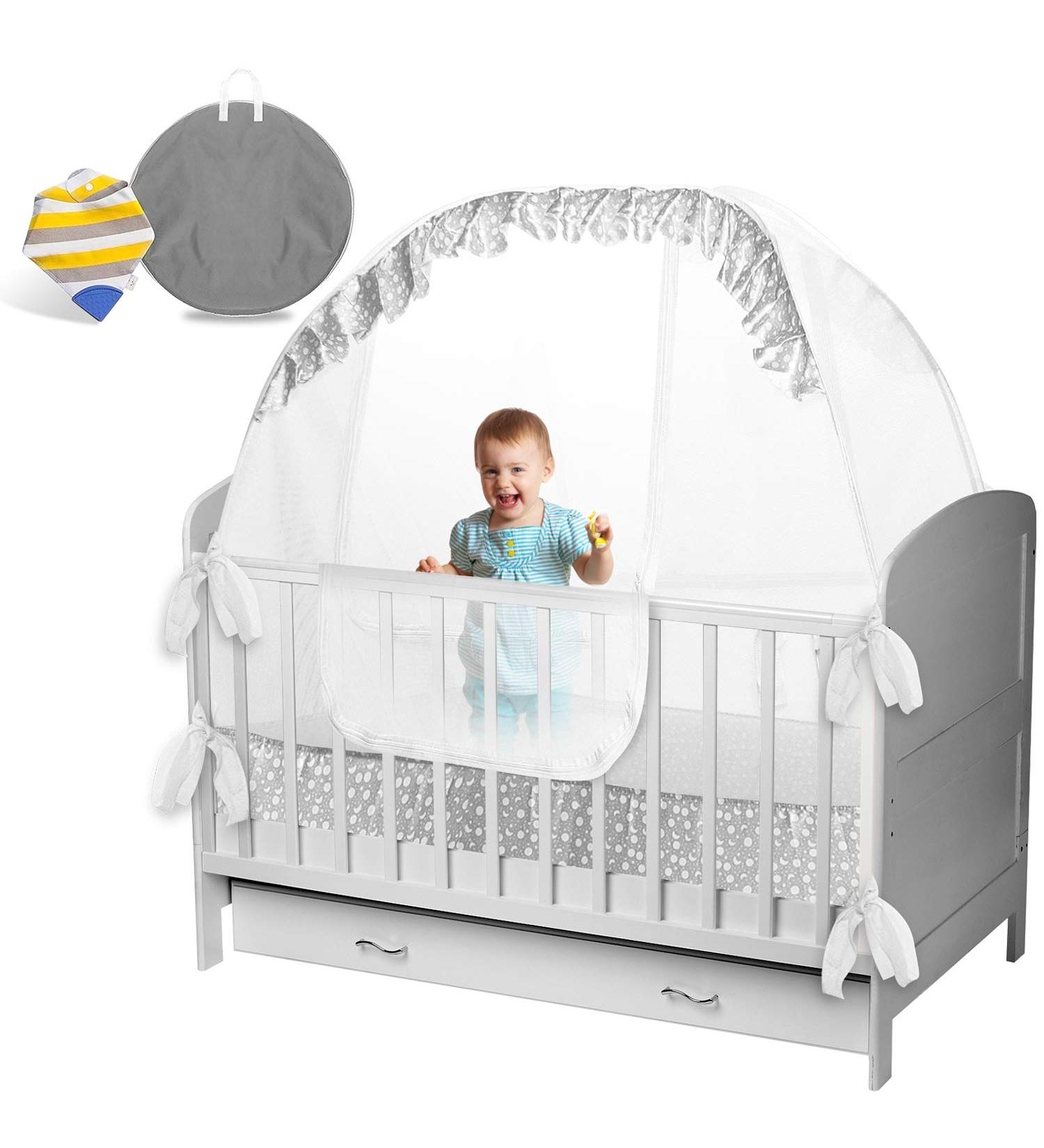 LA CHUPETA Crib Tent - Baby Safety Pop Up Canopy & Mosquito Net | Crib Cover to Prevent Climbing - Buy Online on GoSupps.com