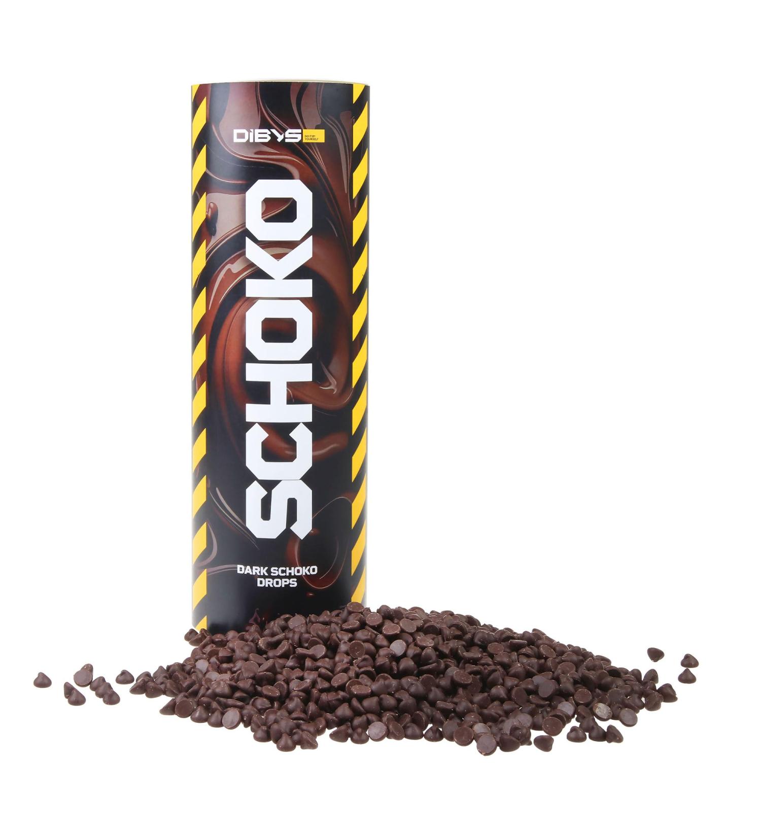 Diby's Belgian Chocolate Drops 900g - Ideal for Fountains & Fondue | Daring Bitter Couverture Chocolate Chips in Gift Box - Buy Online on GoSupps.com