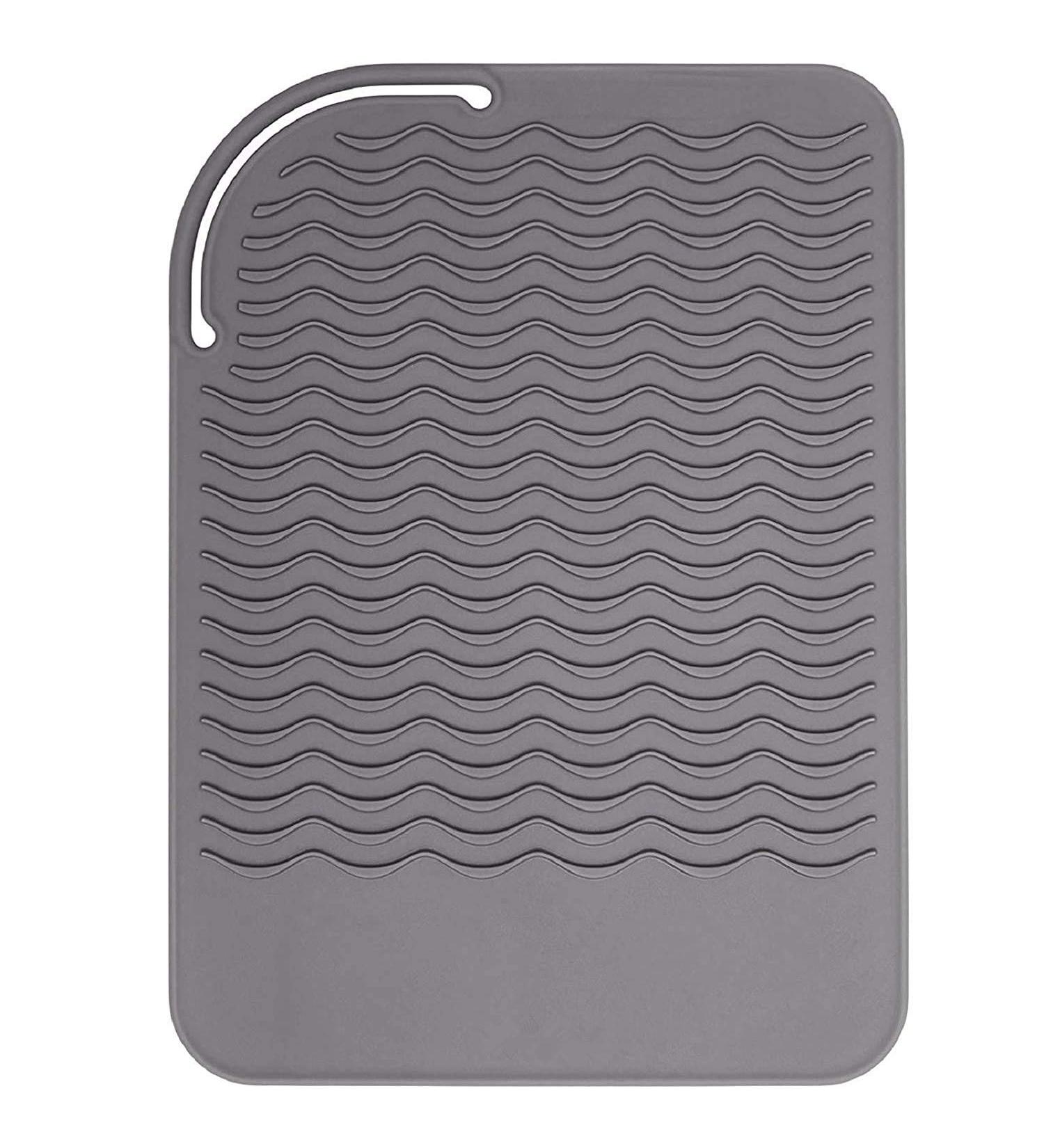 Buy Gray Silicone Heat Travel Mat - Anti-Heat Pad for Hair Straighteners & Curling Irons | Ideal for Hot Styling Tools - Worldwide Shipping - Buy Online on GoSupps.com