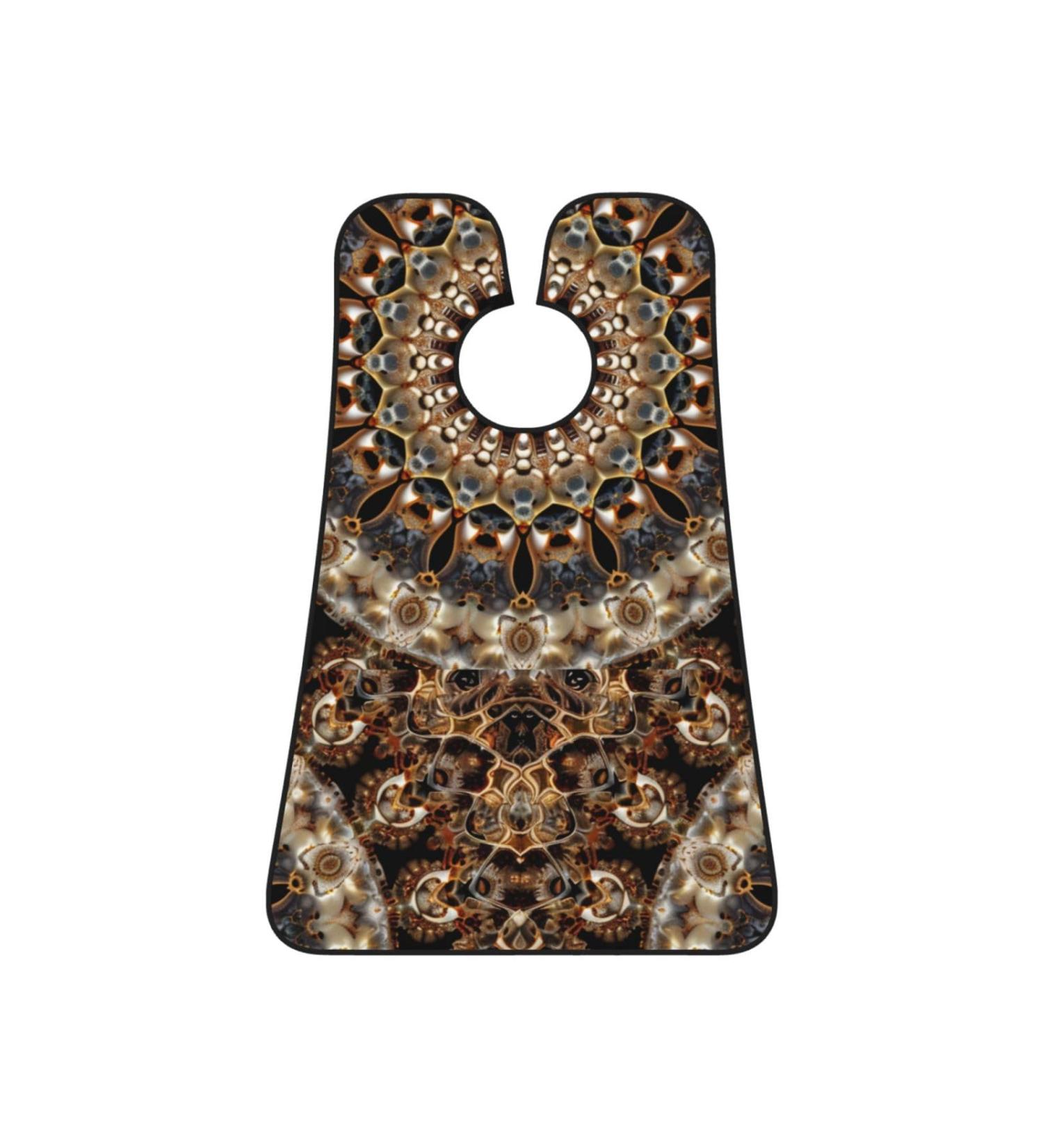 Colors Mandala Print Beard Bib Apron | Non-Stick Hair Catcher for Men | Perfect Shaving Gift | One Size | Black - Buy Online on GoSupps.com