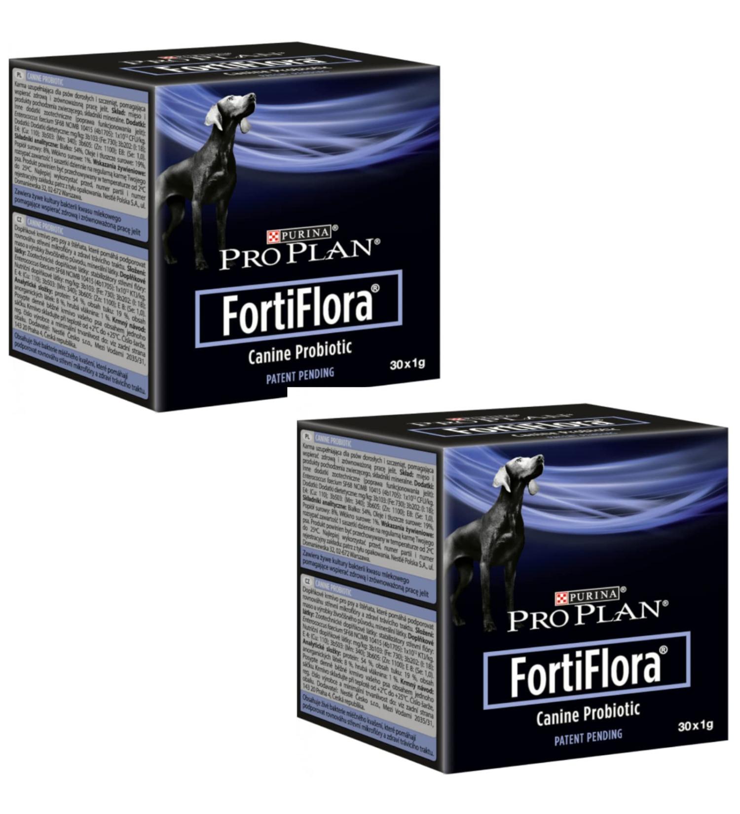 Purina Pro Plan Forti Flora Dog Pack of 2 2 x 30 x 1 g - Buy Online on GoSupps.com