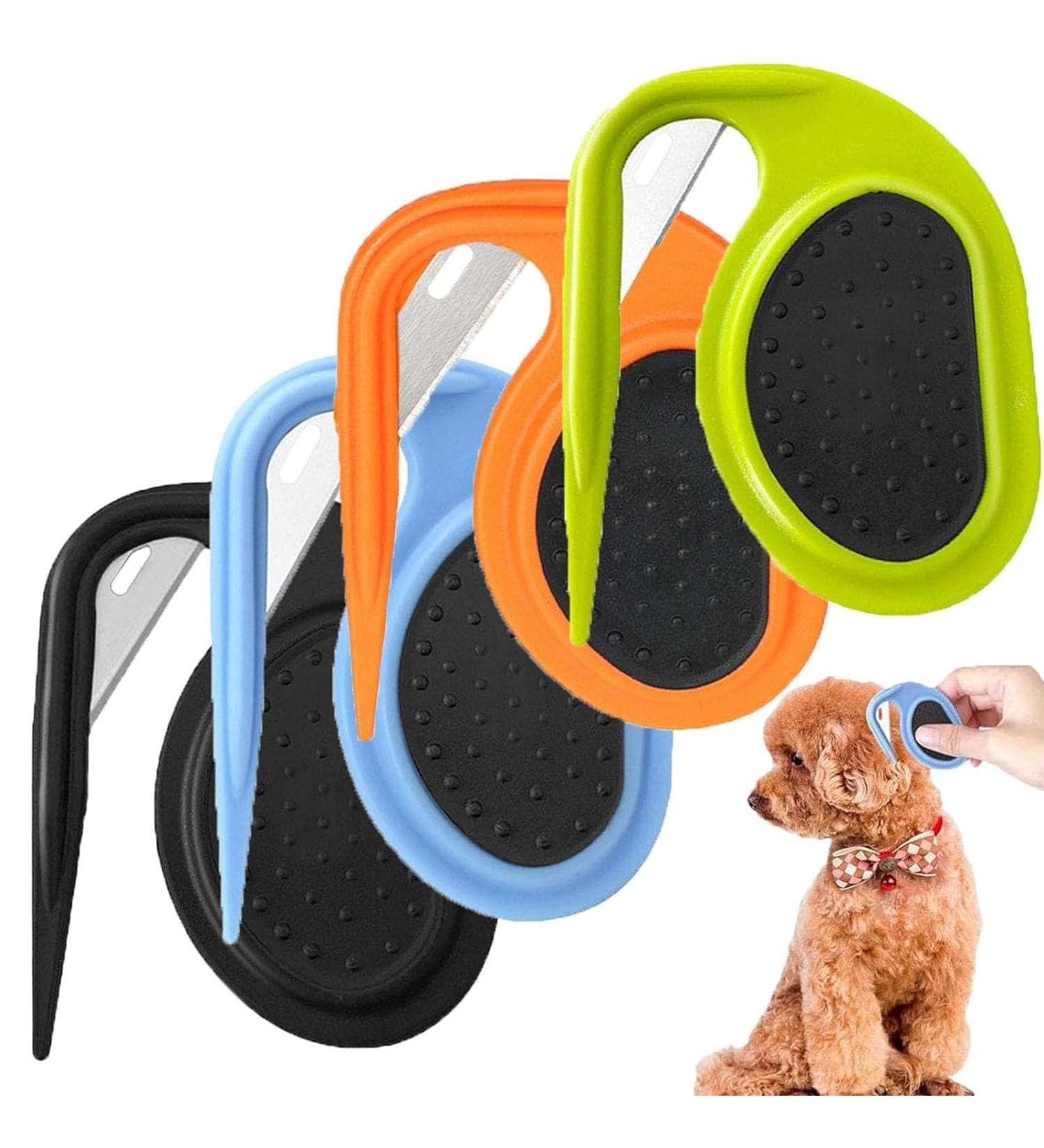 Pulunto Dog Comb Set - 4-Piece Pet Grooming Kit for Knots Fur Care & Puppy Trimming - One Size Fits All - Buy Online on GoSupps.com