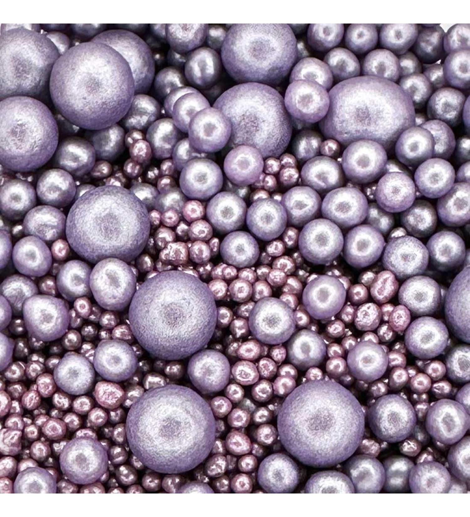 Twist Ingredients - Pearls Mix - Glimmer Violet Cake Topper Sprinkles - 1kg Edible Shimmer Ball Cupcake Decorations - Perfect for Weddings Christenings & Parties - Buy Online on GoSupps.com