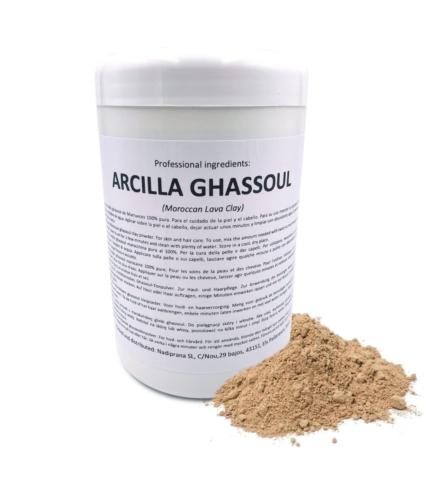Snadi - Ghassoul Clay | 1 kg | Moroccan Lava Stone Powder | For Skin and Hair Care | Exfoliating and Softening | Rejuvenates Soothes and Softens the Skin - Buy Online on GoSupps.com