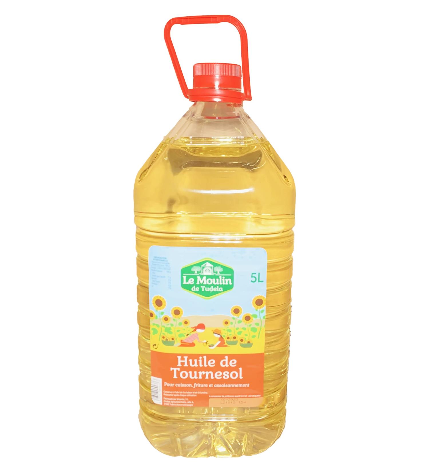 LE MOULIN Sunflower Oil 5L/Bottles, Pack of 1, 2 and 3 Bottles - Shipping by Sté Bo Time (1)