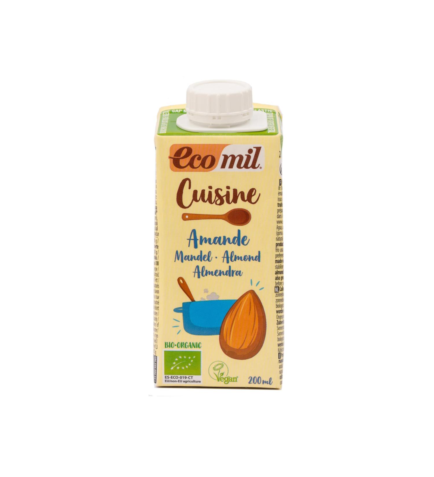 Ecomil Organic Cuisine Chef Almond Cream 200 ml - Buy Online on GoSupps.com