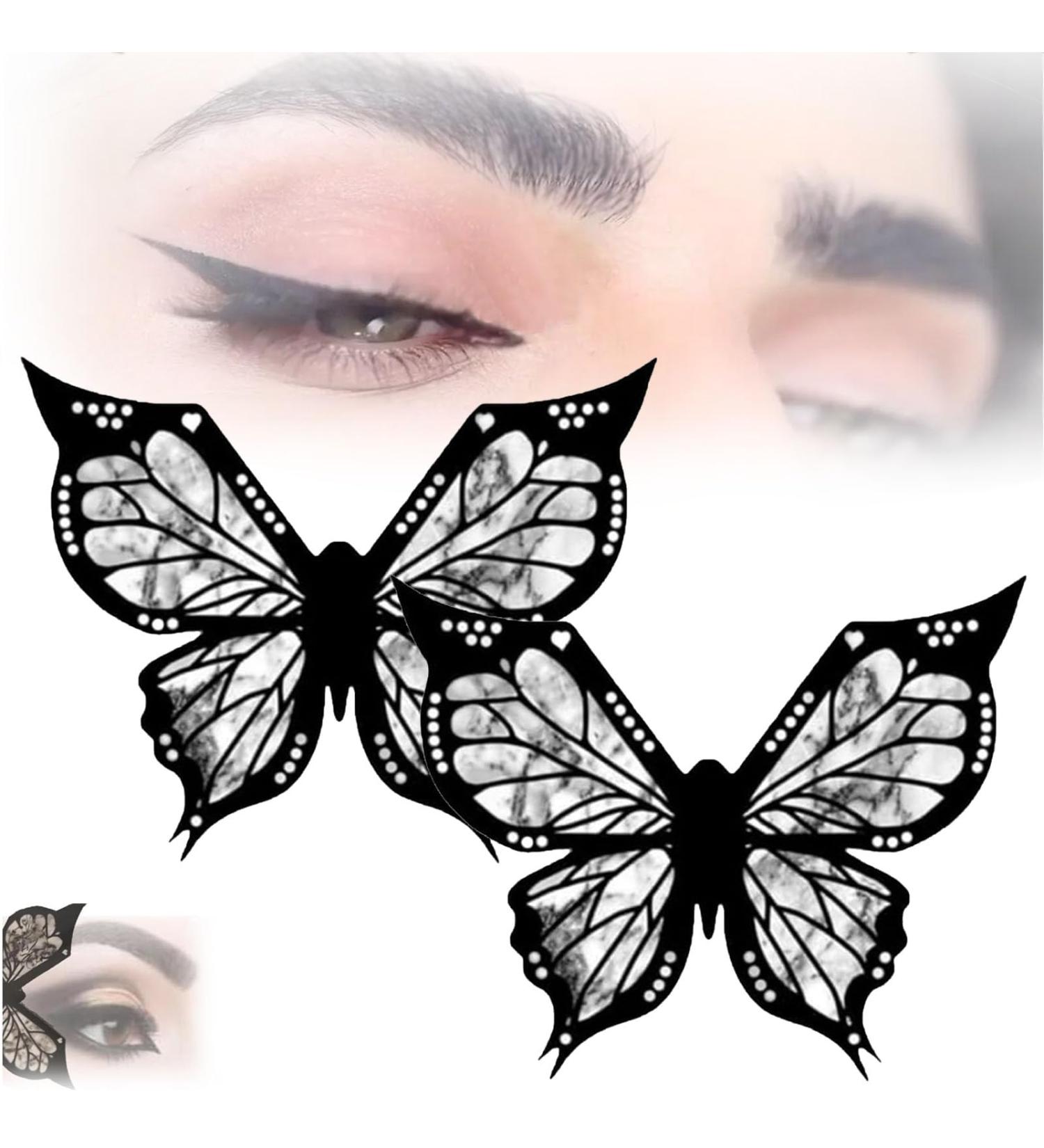 Butterfly Eyeliner Stencil Butterfly Stencil For Eyeliner Butterfly Eyeliner Stamp Eyeliner Stamp Tool Winged Eyeliner Stamp Eyeliner Stencils For Eyes Wing Reusable Flexible Eyeliner Stencil Stamp (2) - Buy Online on GoSupps.com