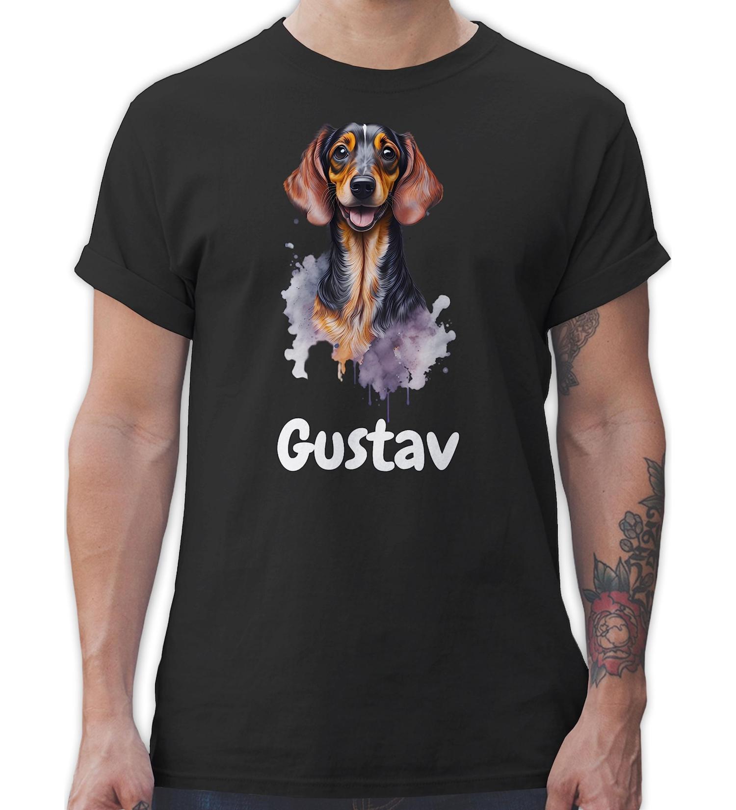 Personalized Dachshund T-Shirt for Dog Owners - Custom Gift with Names | Shirtracer | 3XL Black - Buy Online on GoSupps.com