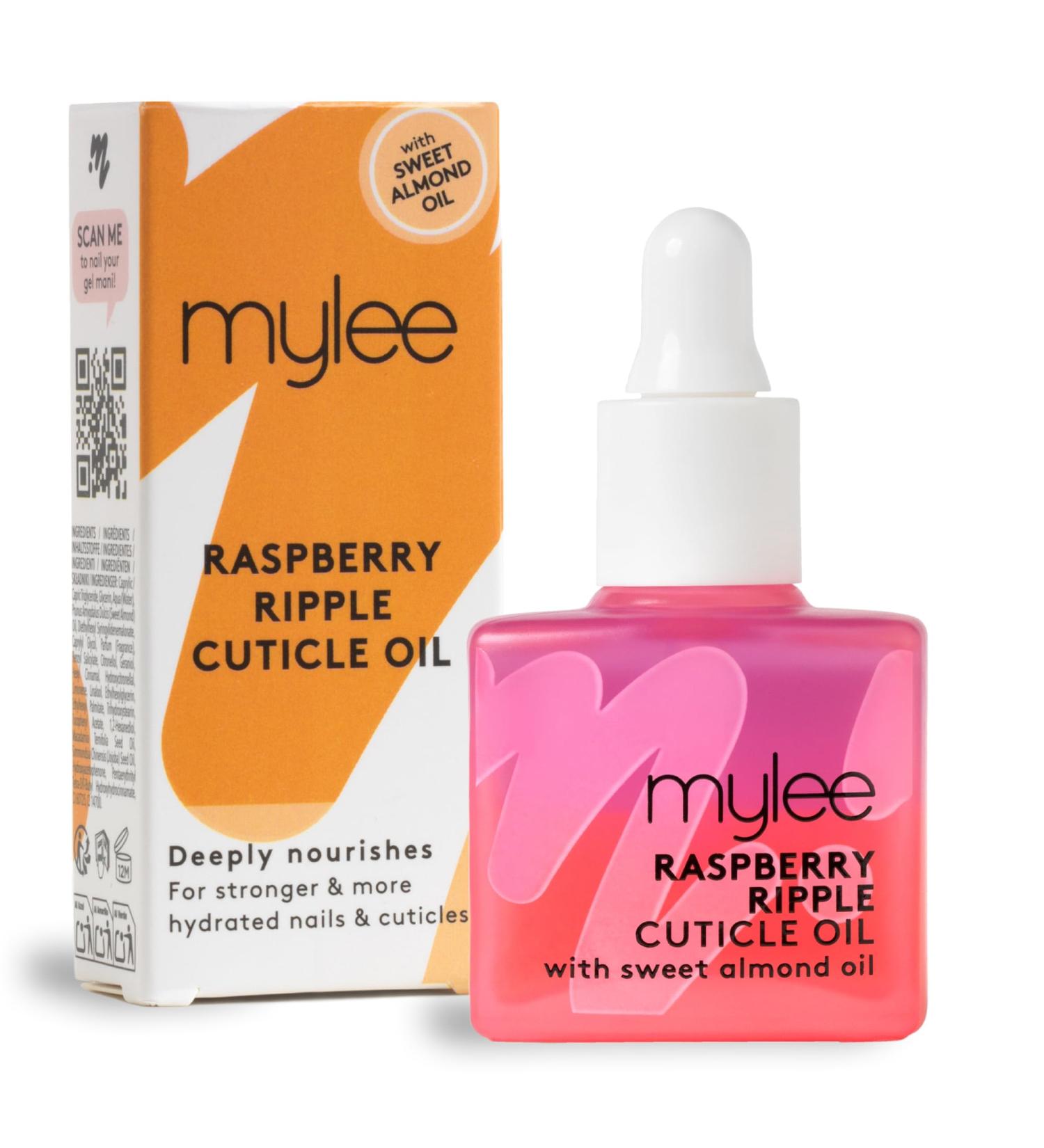 Huile pour Cuticules Raspberry Ripple 10 ml de Mylee Formule biphas e nourrissante base d huiles d amande douce de macadamia et de jojoba Hydrate et r pare les ongles V gan et sans cruaut  - Buy Online on GoSupps.com