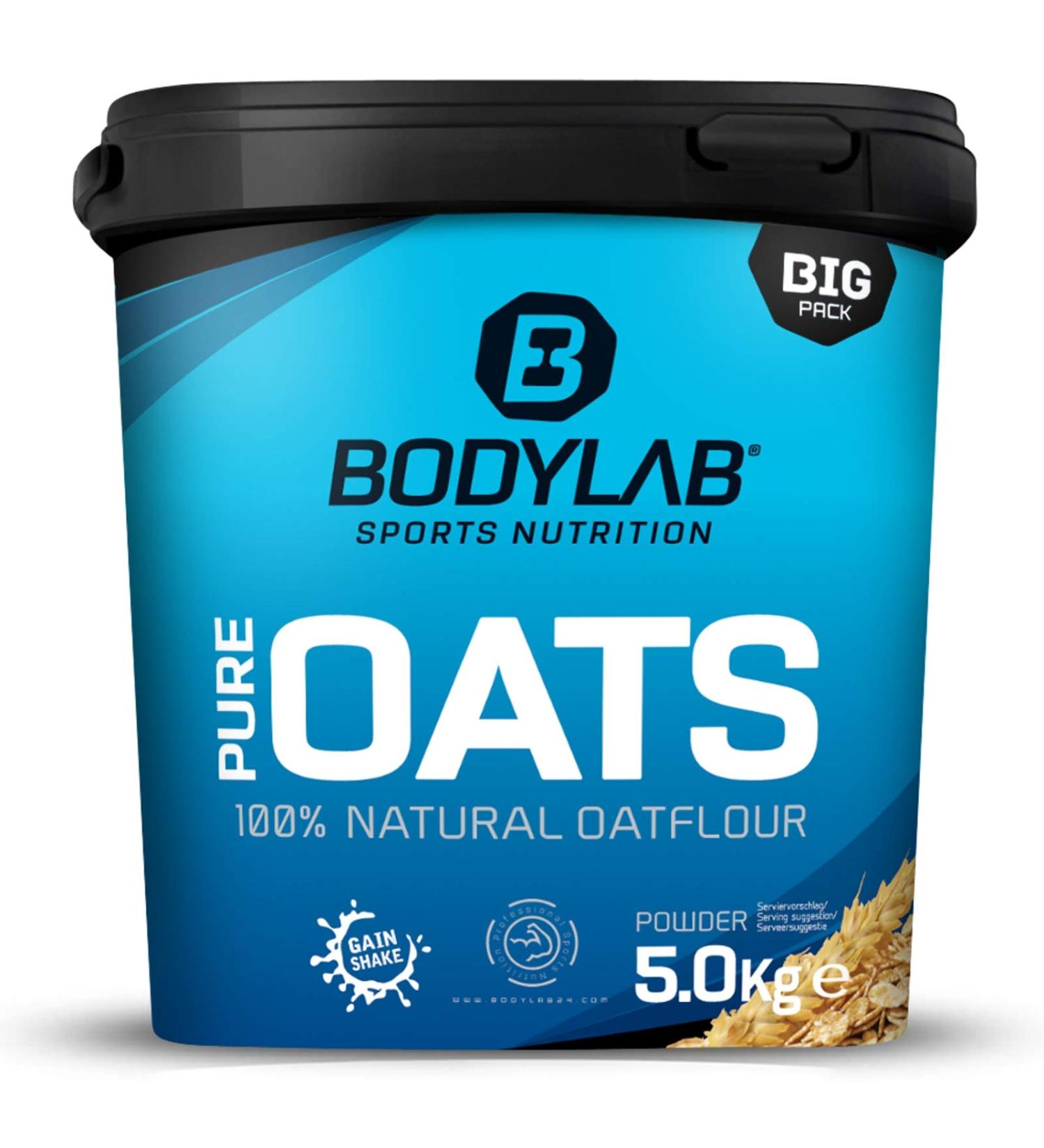 BODYLAB24 Pure Oats/100% natural oatmeal finely ground/excellent carbohydrate supplier/supports a long feeling of satiety/without artificial additions/delicious fine taste