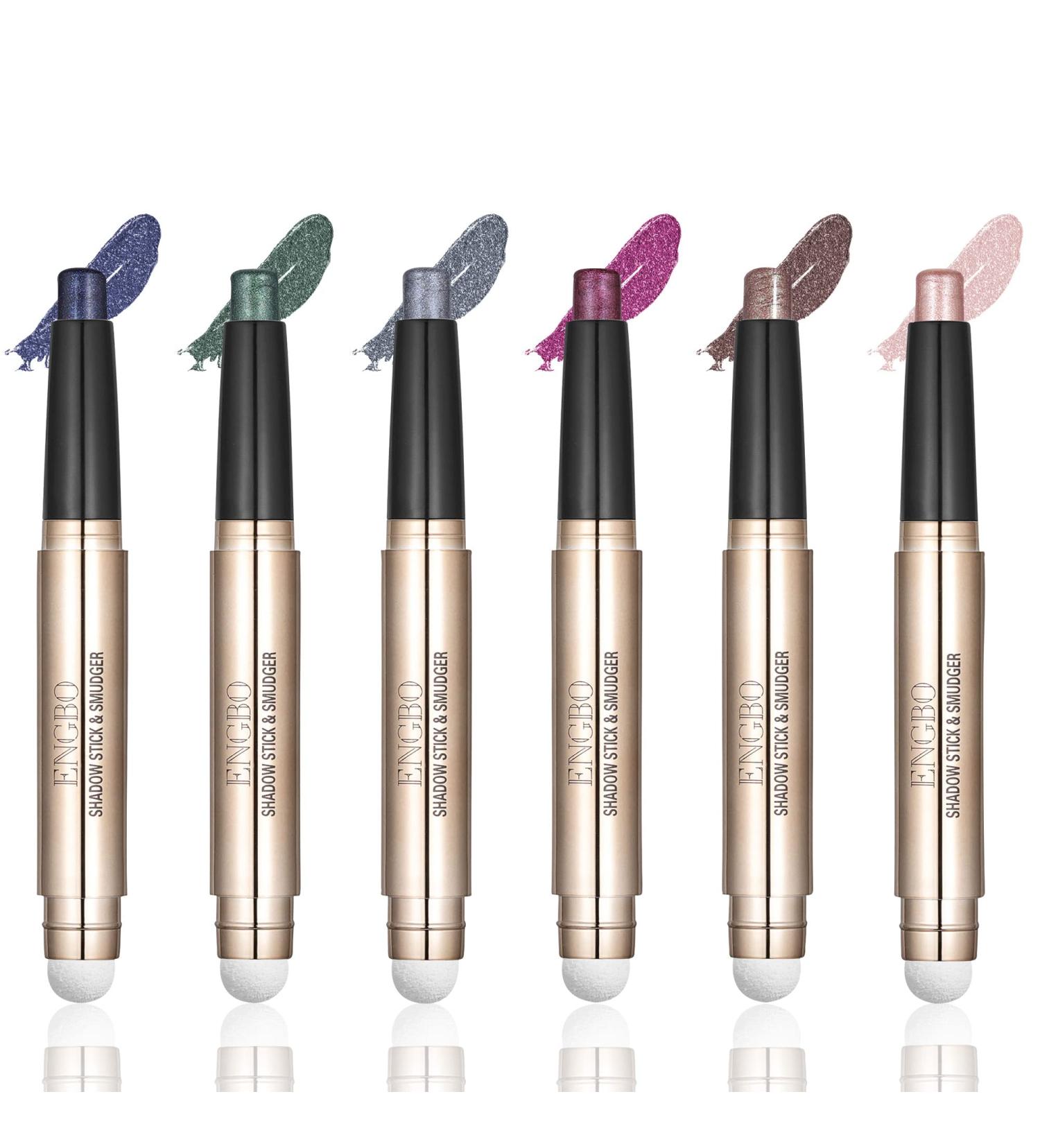 Wismee 6 Colors Shimmer Eyeshadow Stick Set - Eye Makeup Gift for Women | Cream EyeShadow Pencil Set for Christmas Birthday - Buy Online on GoSupps.com