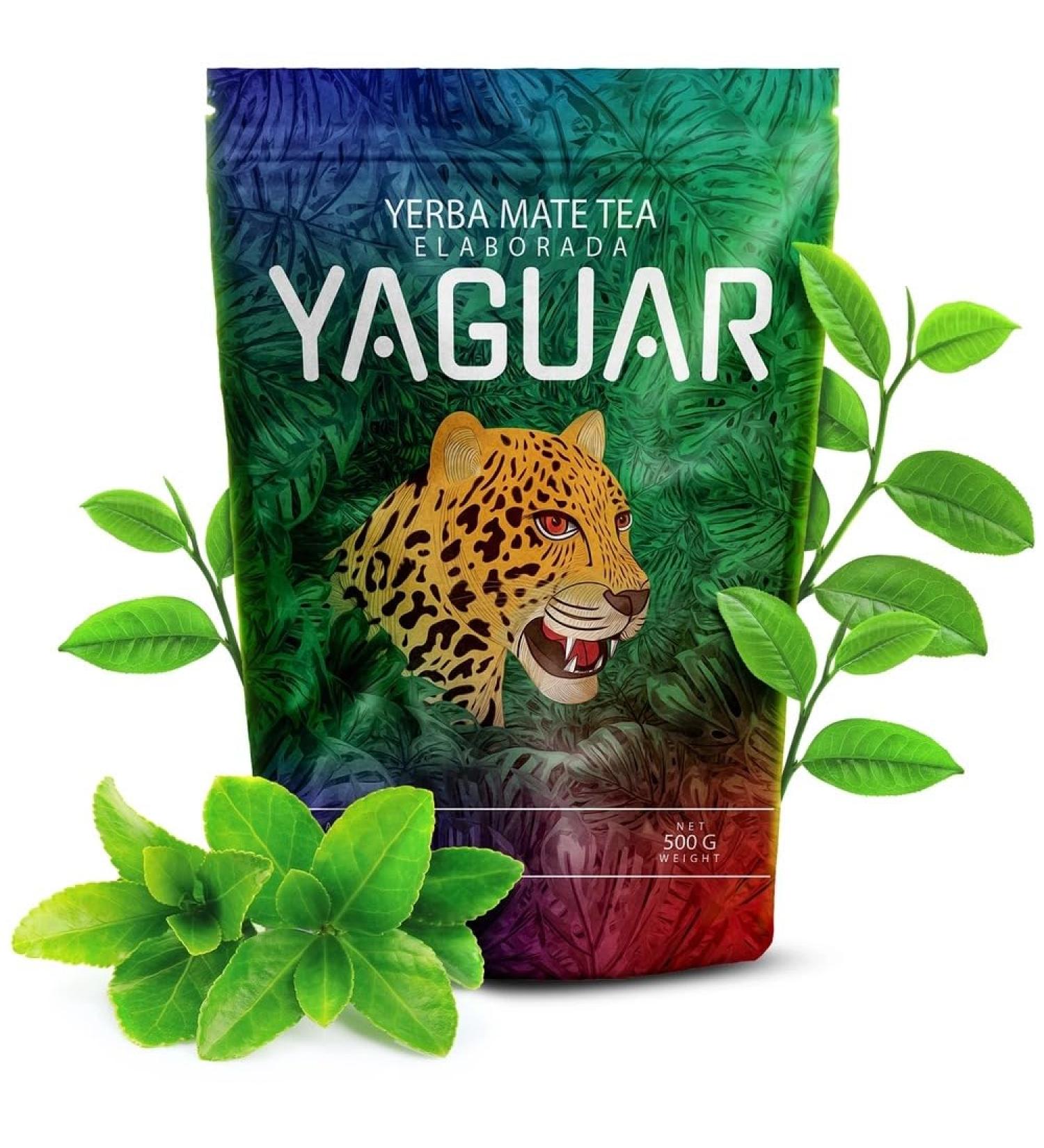 Yaguar Elaborada con Palo 500g | Yerba Mat du Br sil | Mat traditionnel sans additifs | Taux lev de caf ine naturelle | Contient des vitamines des min raux des antioxydants - Buy Online on GoSupps.com