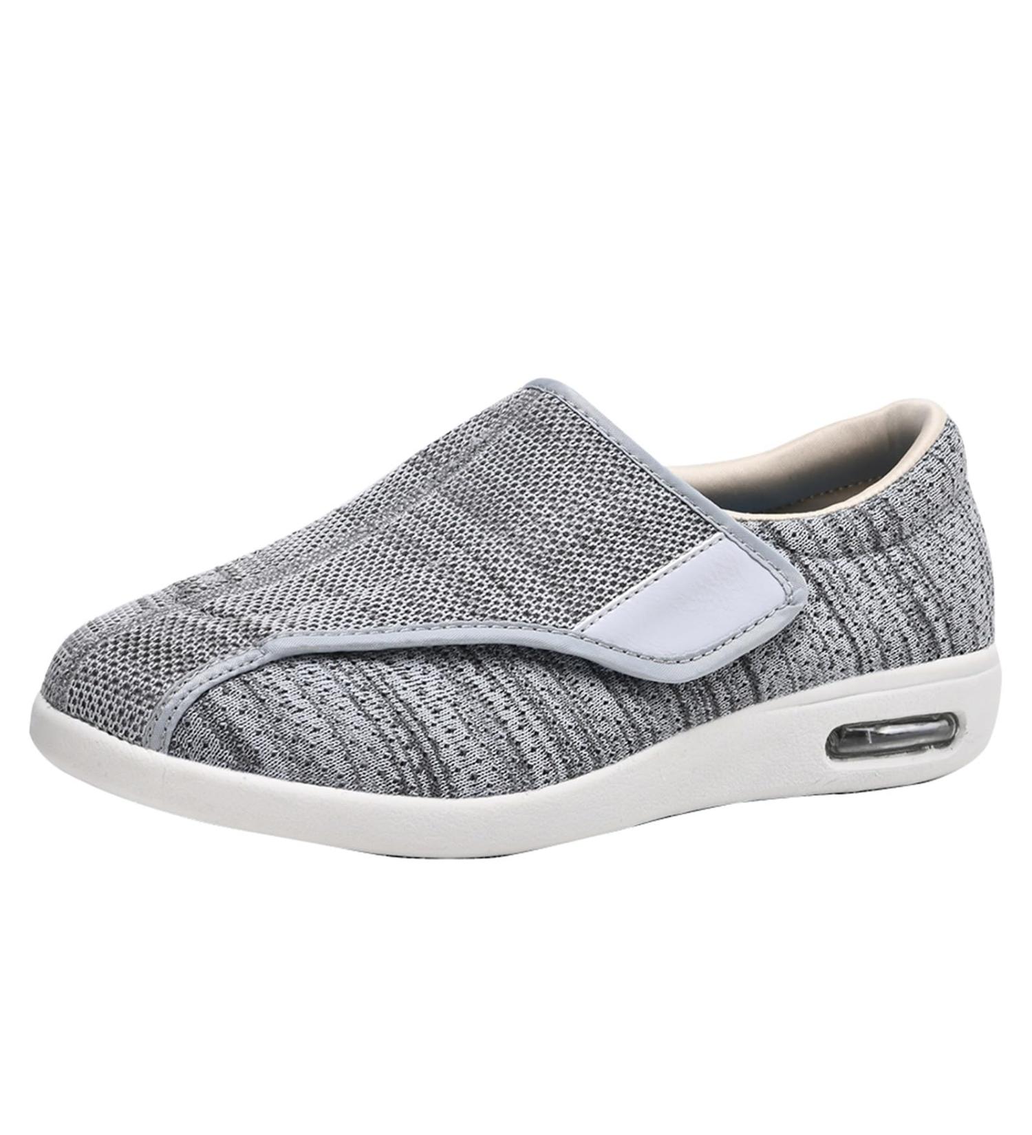 Buy Women's Adjustable Diabetic Shoes | Slip-On Wide Width Orthopedic Slippers with Memory Foam Insoles - Light Gray Size 12 - Perfect for Seniors & Swollen Feet - Buy Online on GoSupps.com
