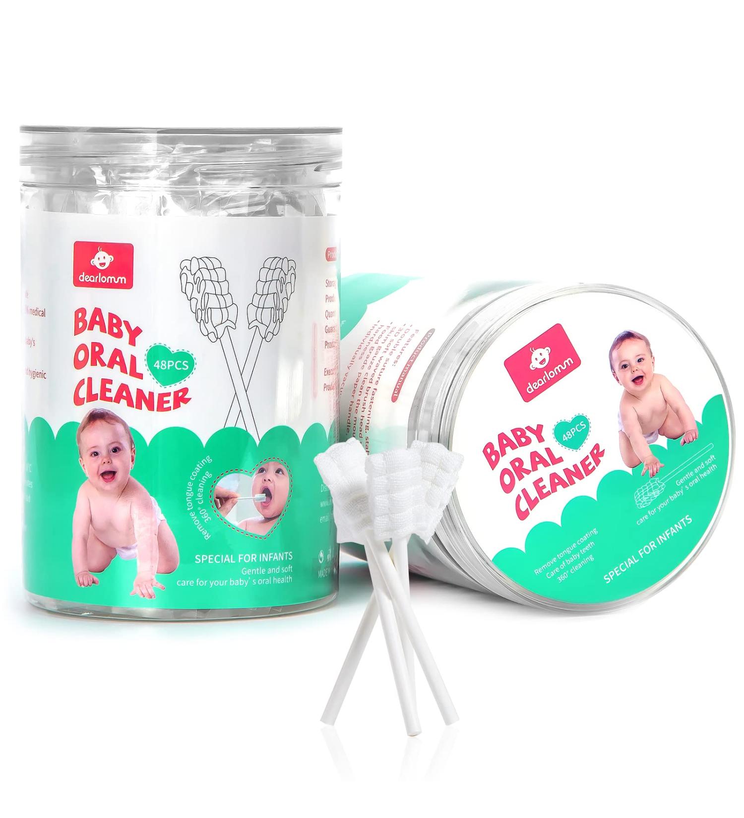 Baby Tongue Cleaner & Newborn Toothbrush - 48 Disposable Infant Toothbrushes for Oral Cleaning, 0-36 Month Baby Dental Care - Buy Online on GoSupps.com