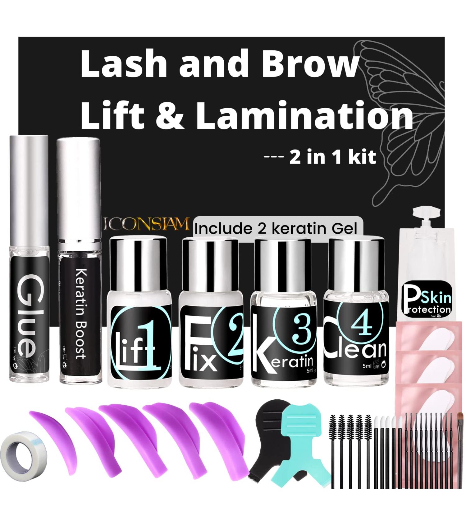 Eyelash Lift & Eyebrow Lamination 2-in-1 Kit | Easy DIY Long-Lasting Volume 5-Minute Application | Professional 1A-Lift Kit for Stunning Results - Buy Online on GoSupps.com