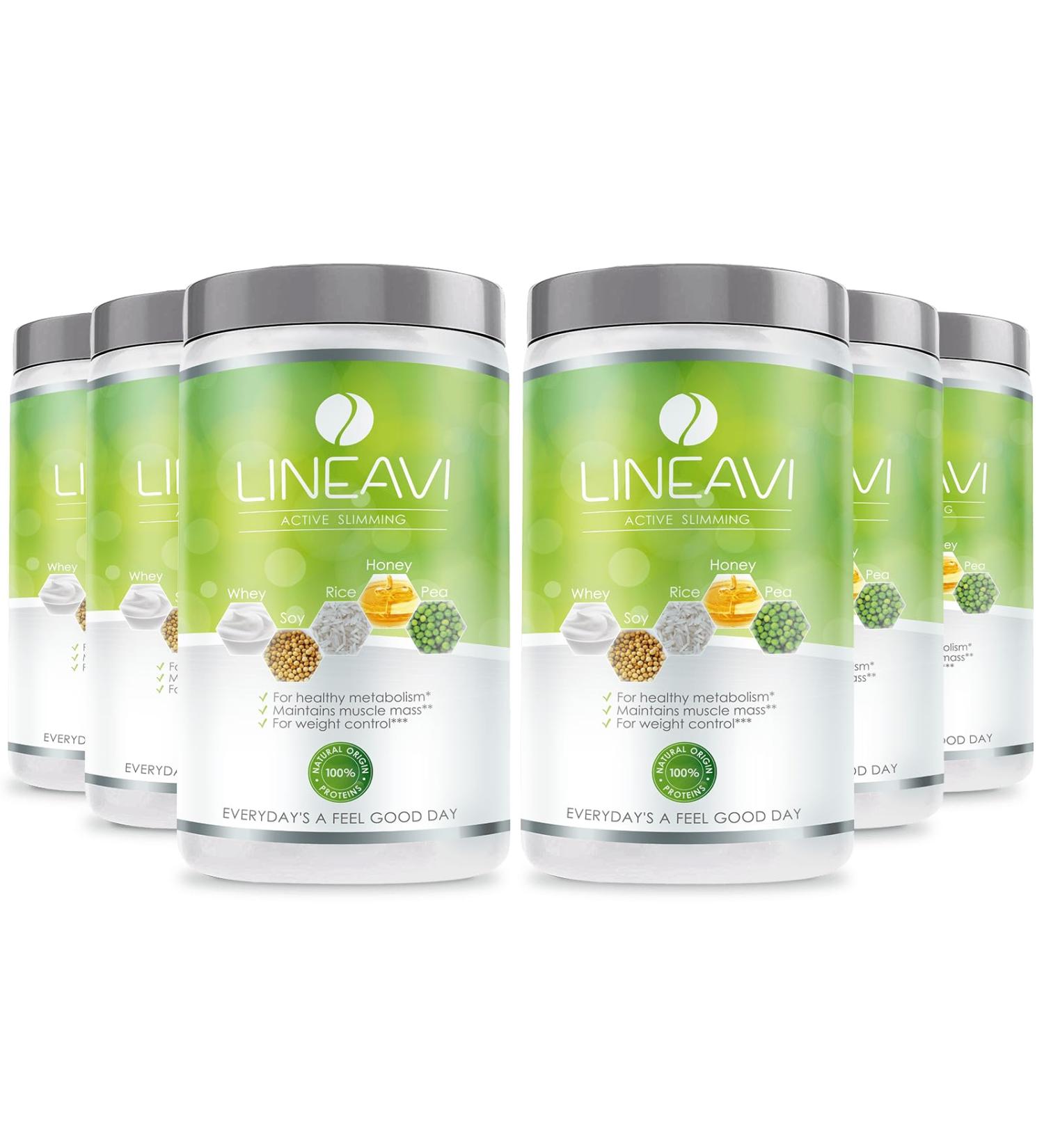 Lineavi Activated Food Diet Shake Neutral - 6x500g | Weight Loss Shake | Soy Pea Rice & Whey Protein | Lactose & Gluten-Free Meal Replacement - Buy Online on GoSupps.com