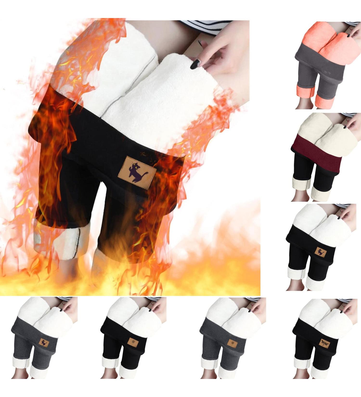 Ganfancp 2022 Women Winter Fleece Lined Leggings | High Waist, Slim Fit, Cozy Plush Trousers in Black | Medium Size - Buy Online on GoSupps.com