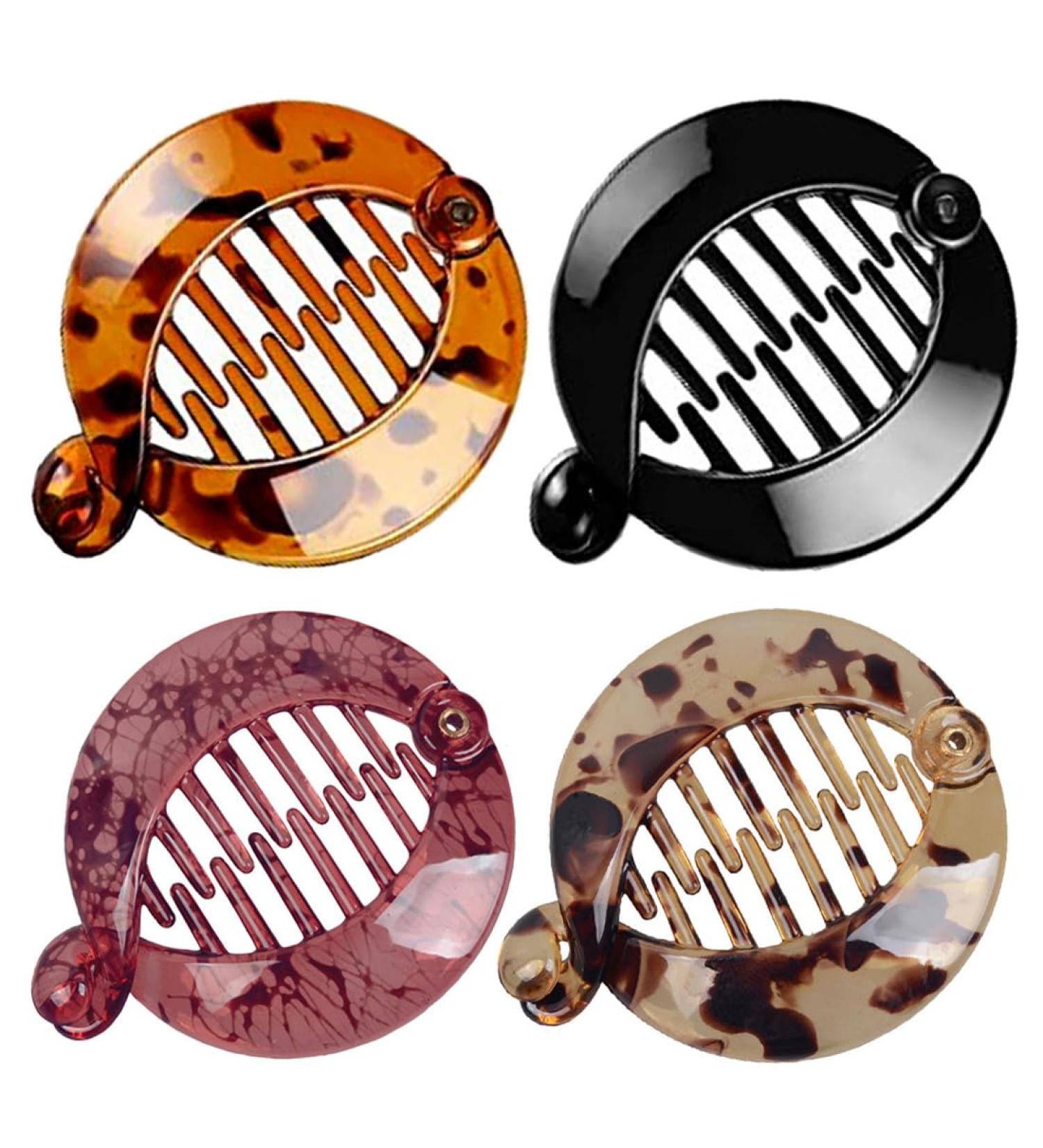 IYUXIHQ 4 Piece Banana Hair Clip for Fine Hair Combs Double Banana Clip Comb Clip Womens Hair for Thick Curly Hair Accessories Double Banana Clip Set for Women Girls - Buy Online on GoSupps.com