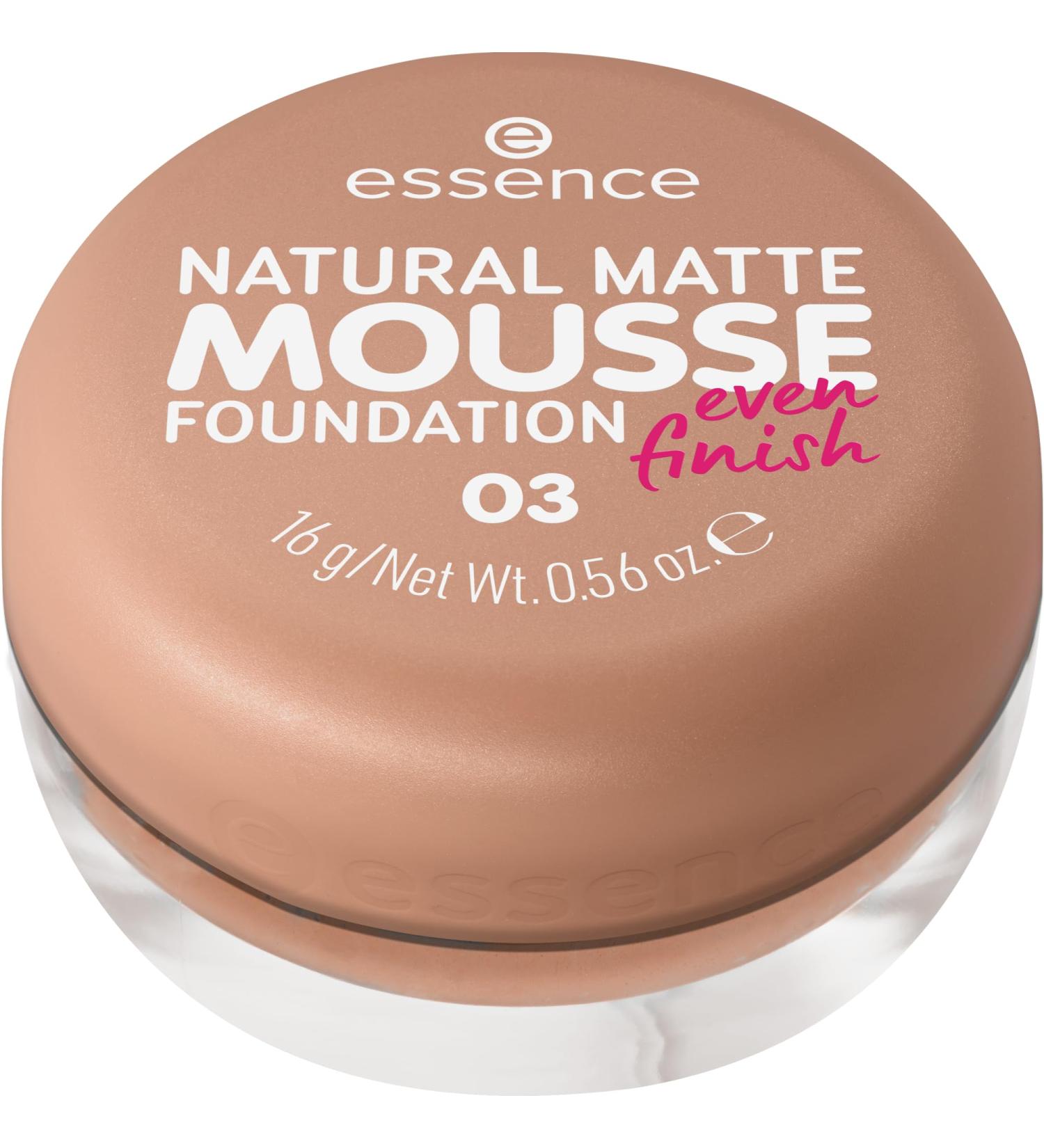 Essence Natural Matte Mousse Foundation No. 03 - Nude Vegan Oil-Free Perfume & Alcohol-Free 15g | International Shipping - Buy Online on GoSupps.com