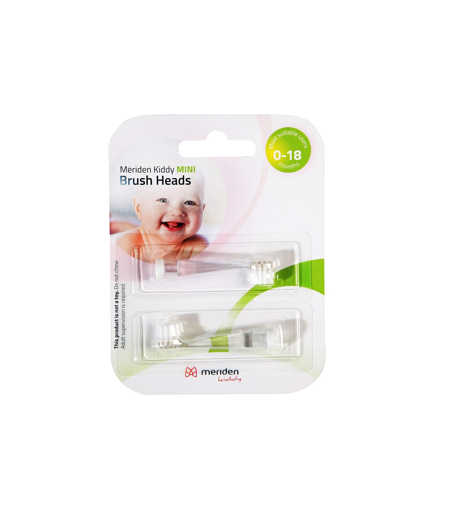 Replacement brushes Meriden Kiddy for Baby Children's Electrical Sideline 2 B rstenkopf Super soft toothbrush attachment from 0-18 months and 1-4 years (0-18 months) White 0-18 months