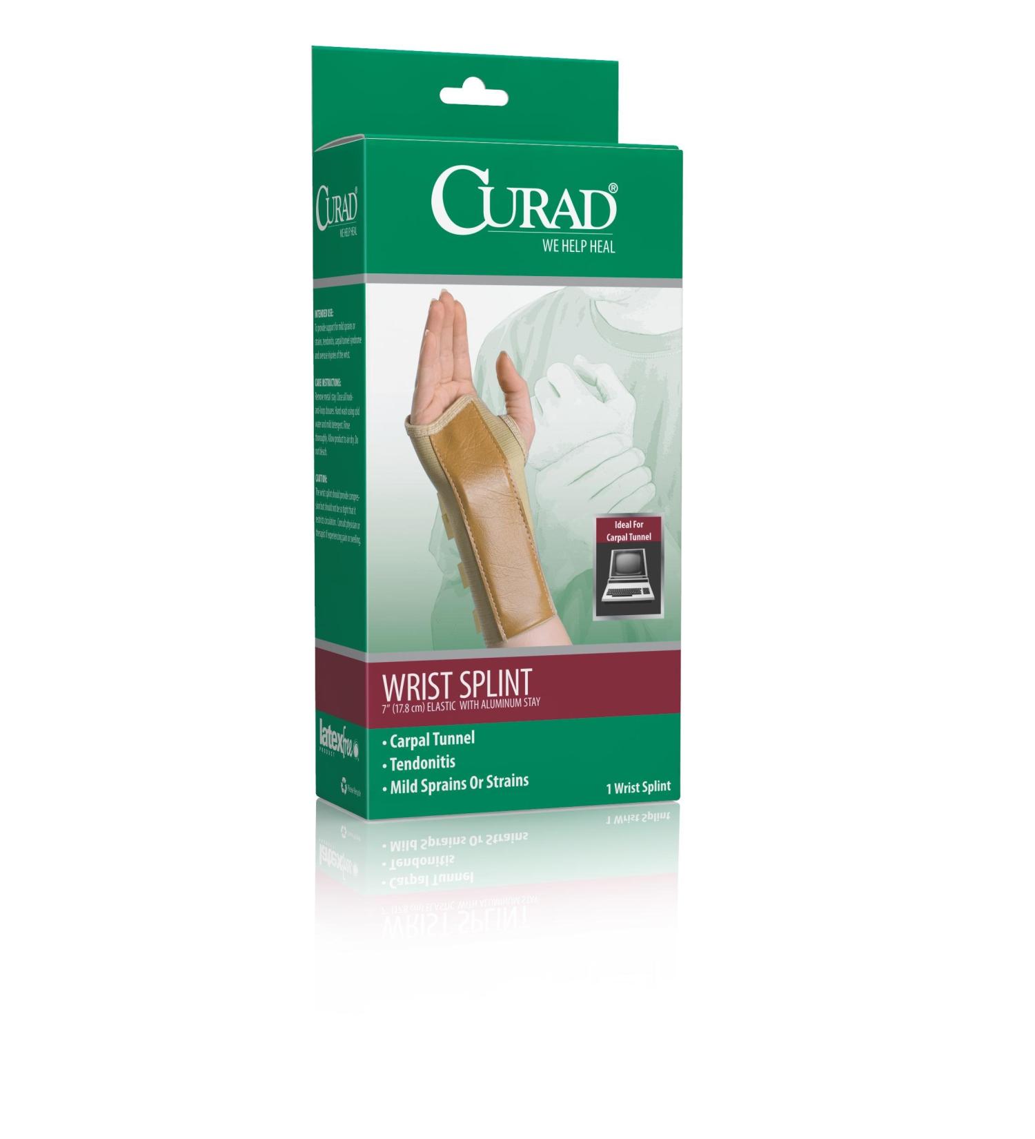 Medline ORT19100LM Elastic Wrist Splint Left Medium